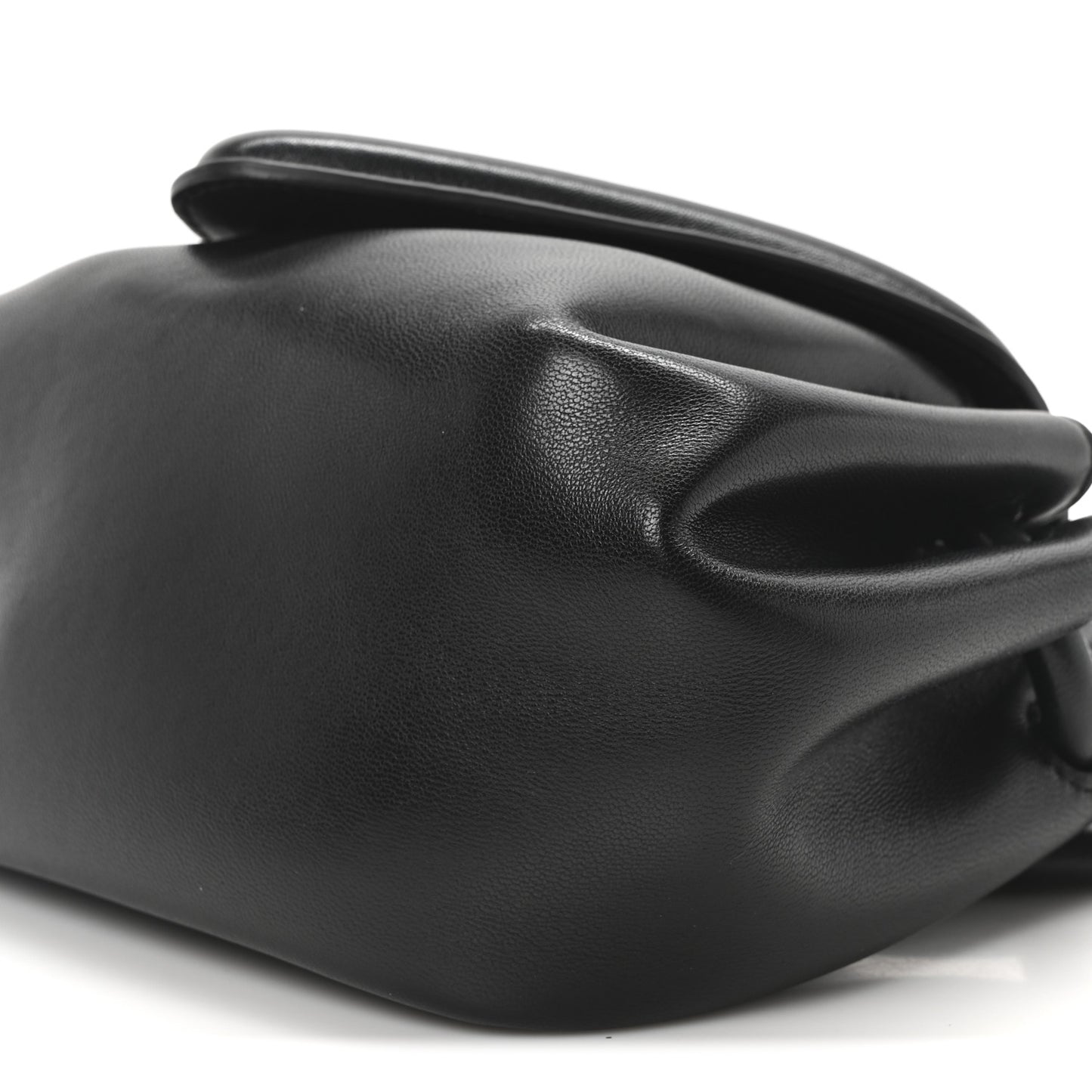 Lambskin Small Beak Triangle Flap Shoulder Bag Black