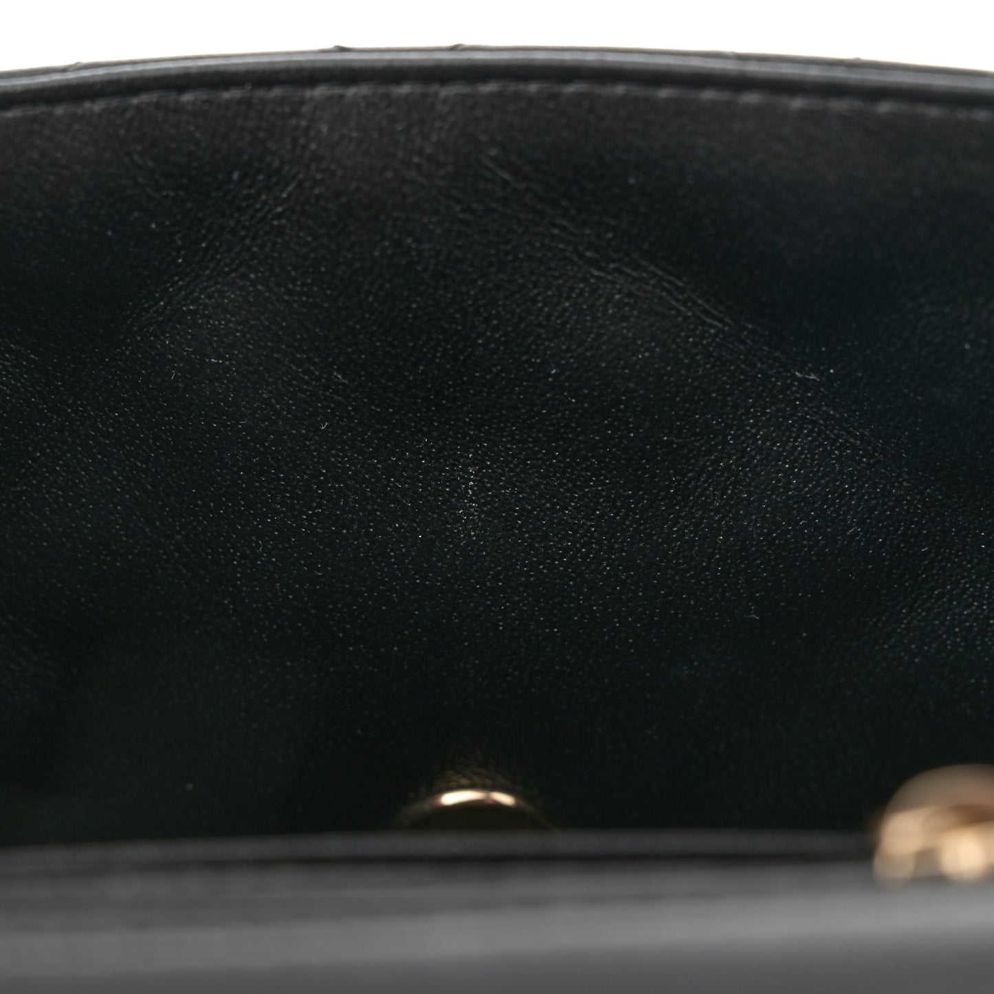 Lambskin Quilted Mini Square Flap Black