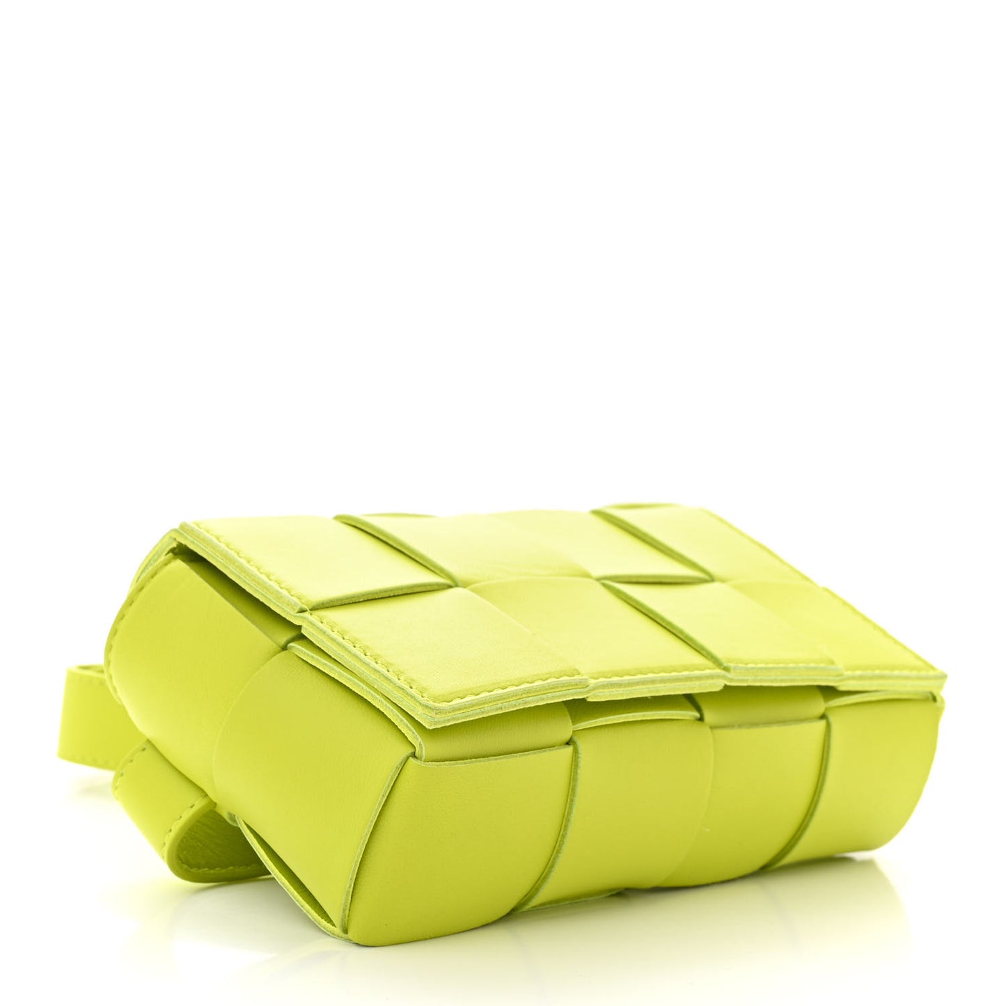 Nappa Intreccio Cassette Belt Bag Kiwi