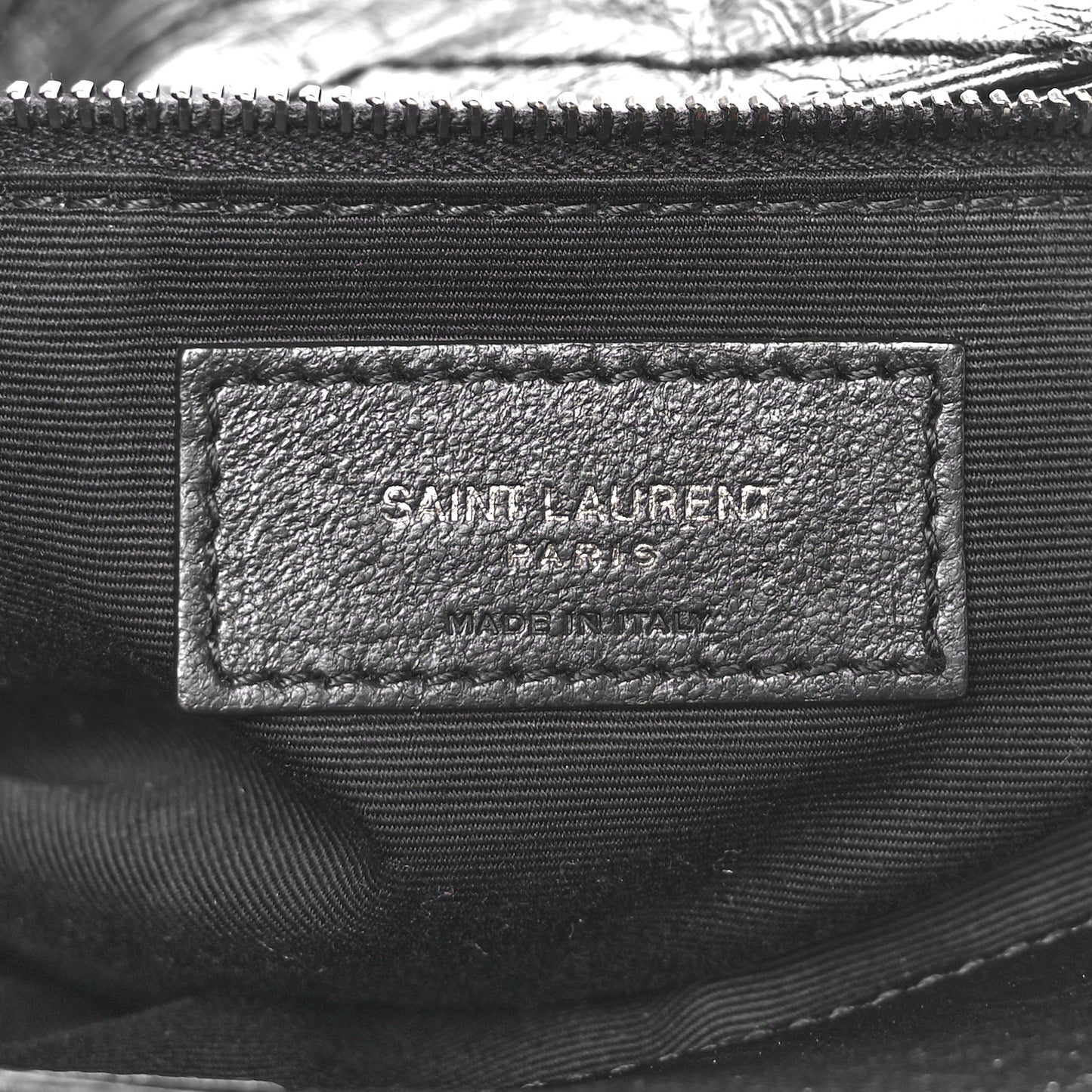 Crinkled Calfskin Matelasse Monogram Large Niki Shopper Tote Black