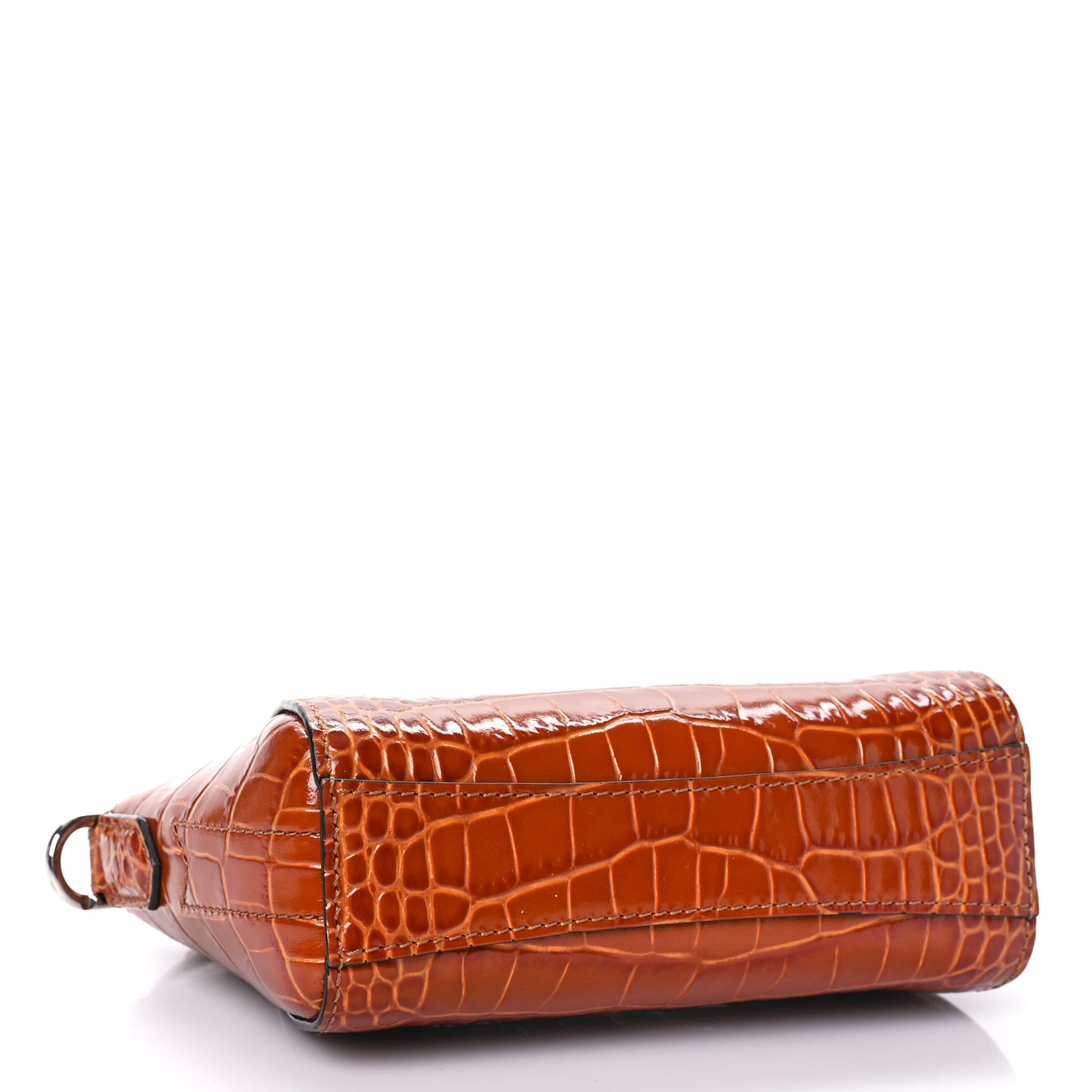 Calfskin Crocodile Embossed Nano Antigona Tan
