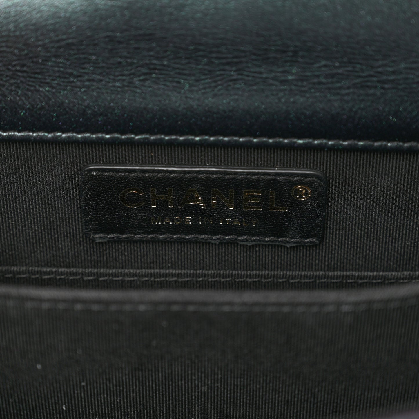 Calfskin Quilted North South Boy Flap Black