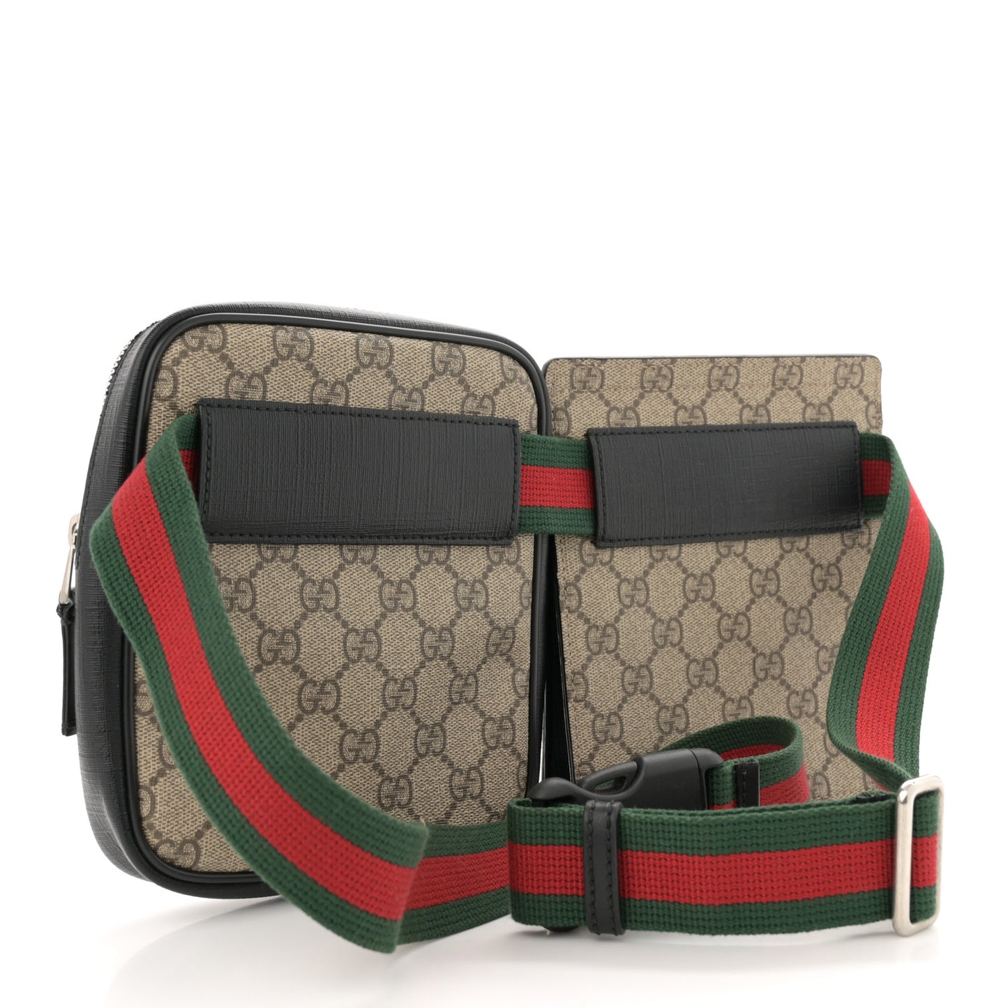 GG Supreme Monogram Web Belt Bag Black