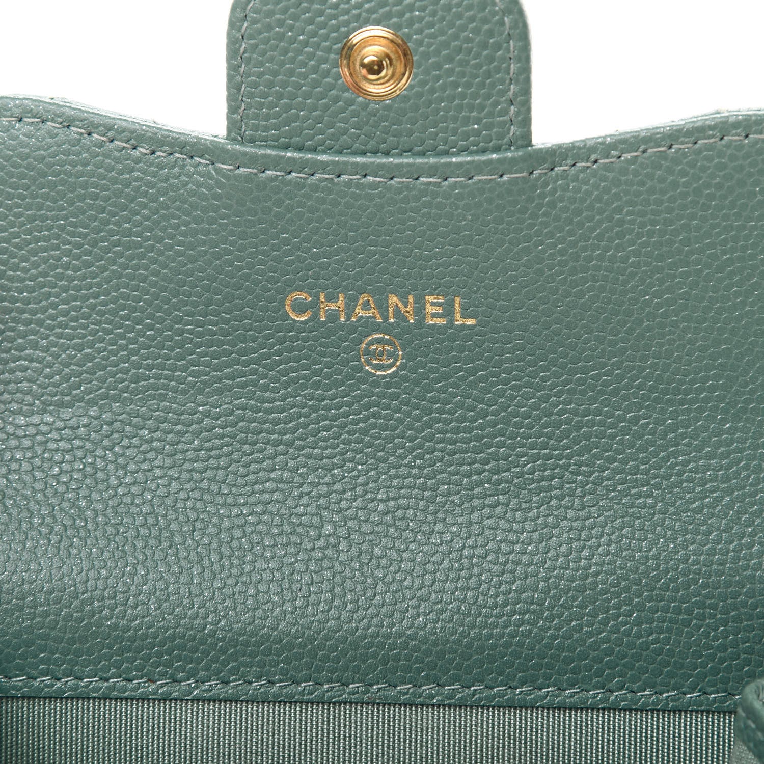 Chanel Iridescent Caviar Quilted Flap Card Holder Wallet Light Blue 6 of 9
