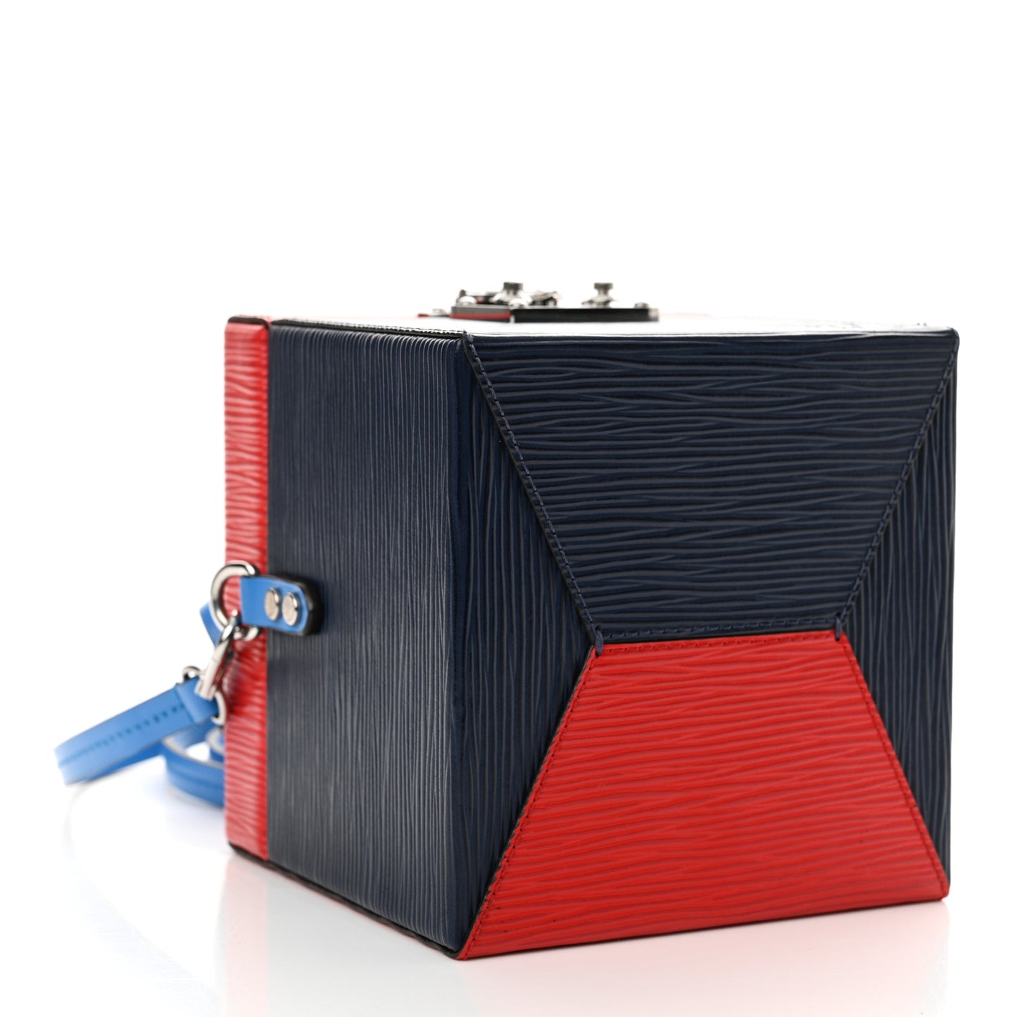 Epi Bleecker Box Indigo Coquelicot