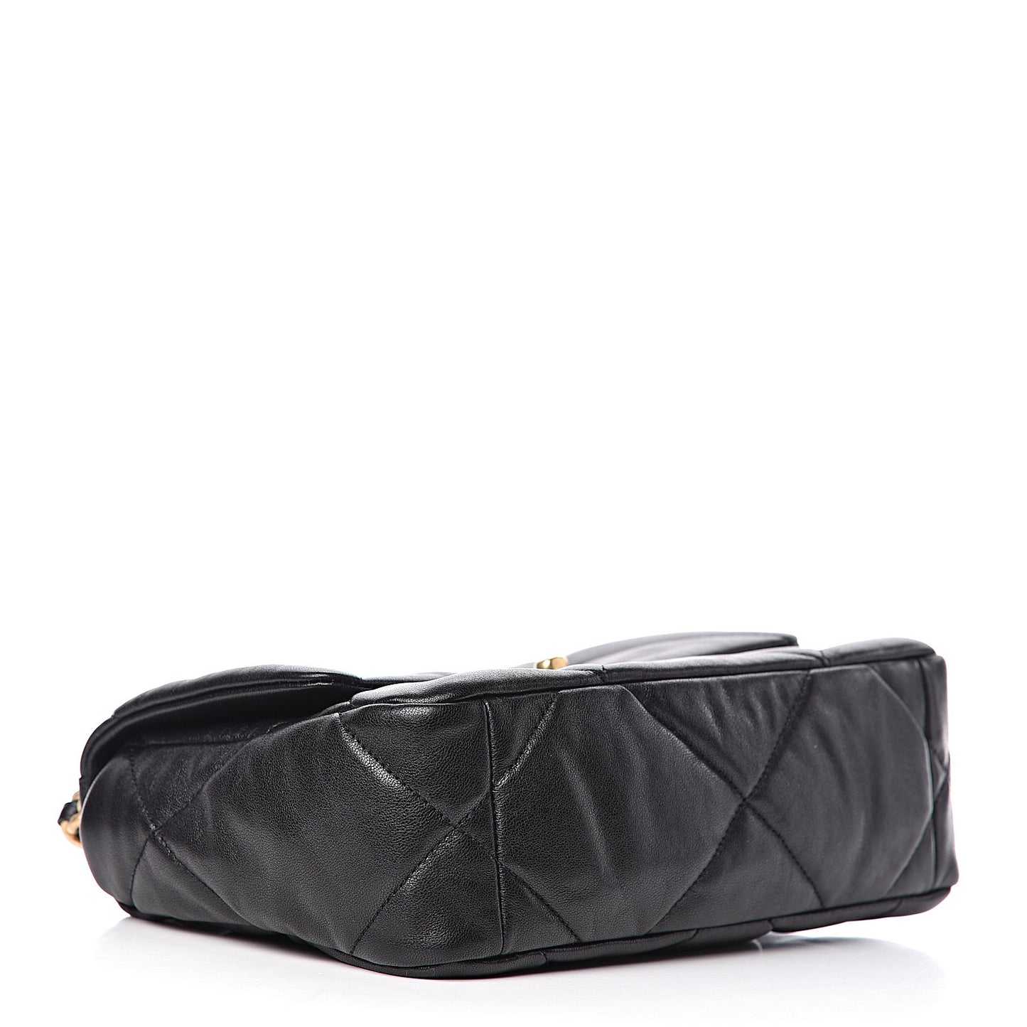 Lambskin Quilted Medium 19 Flap Black