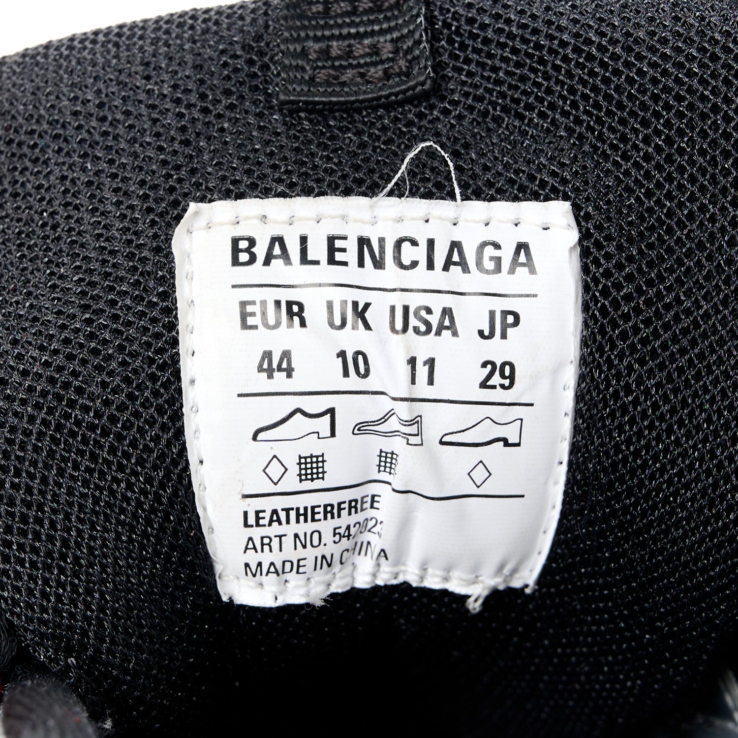 Balenciaga Mesh Nylon Metallic Fabric Mens Track Sneakers 44 Black Red 8 of 9