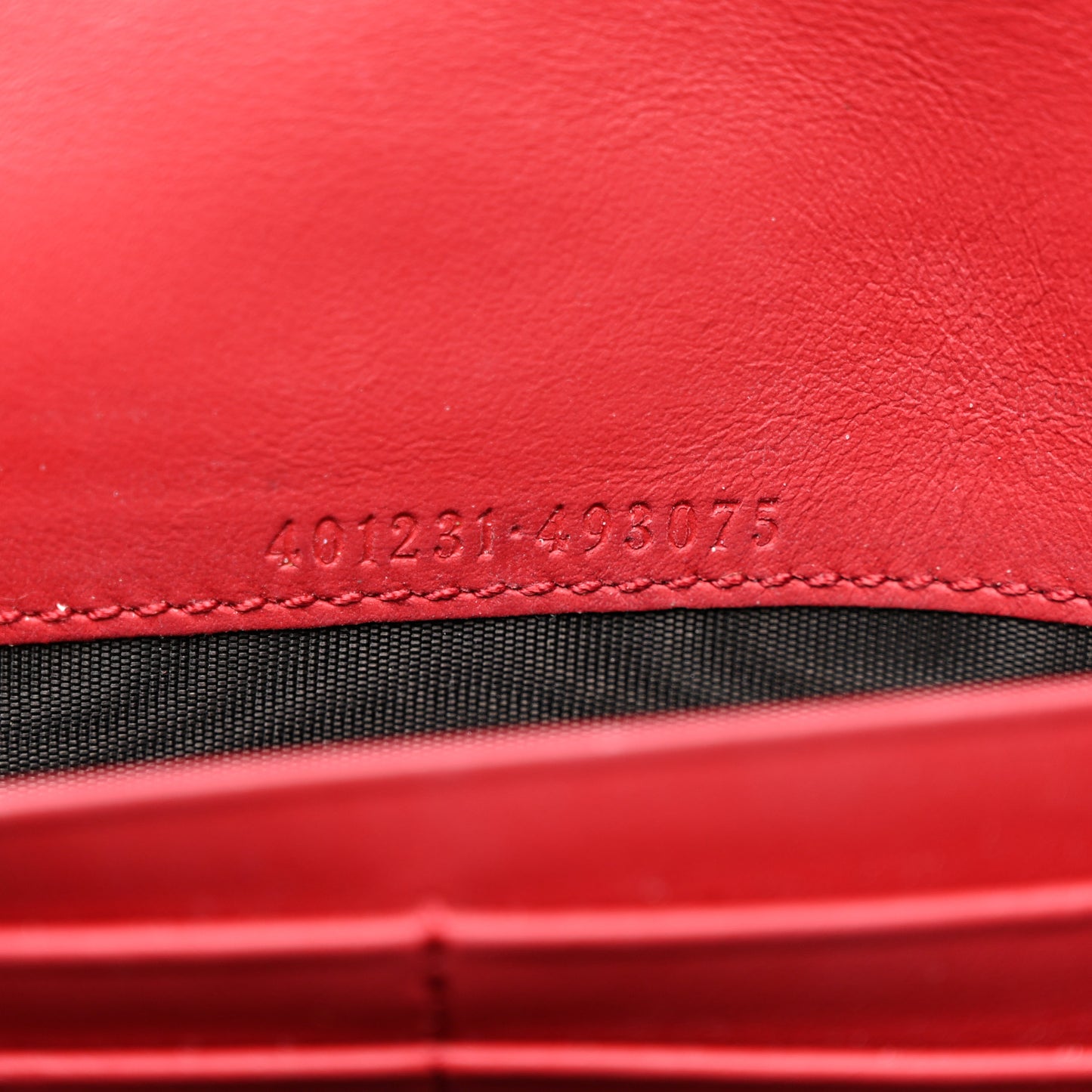 GG Supreme Monogram Mini Dionysus Chain Wallet Beige Vulcanic Red