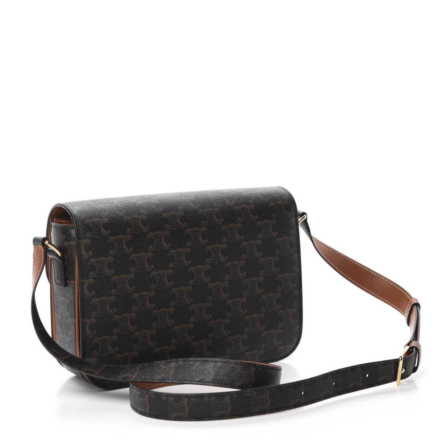 Calfskin Triomphe Canvas Medium Triomphe Tan