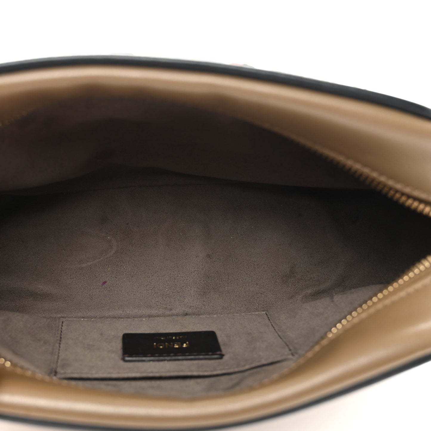 Vitello Century Velvet F is Fendi FF Multicolor Bi-Color Camera Case Fango Black Multicolor