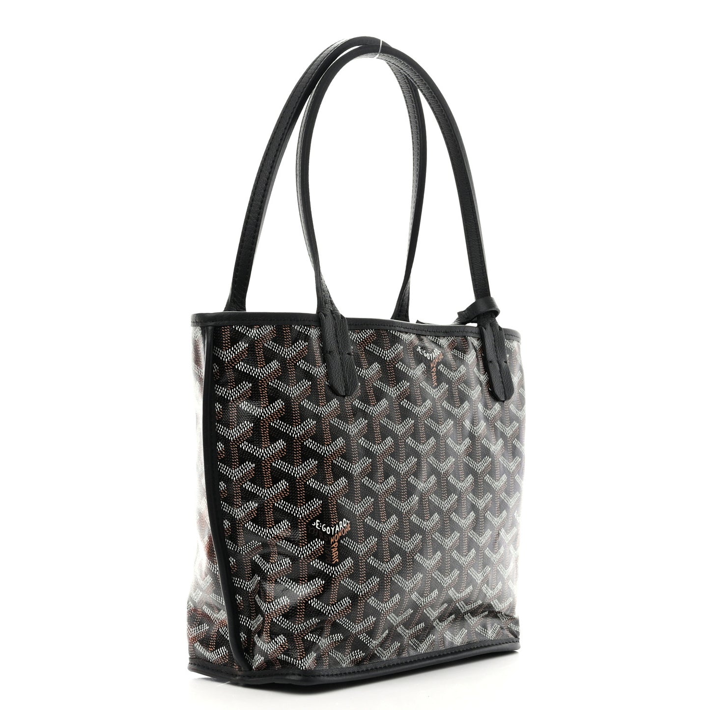 Goyardine Reversible Mini Anjou Black