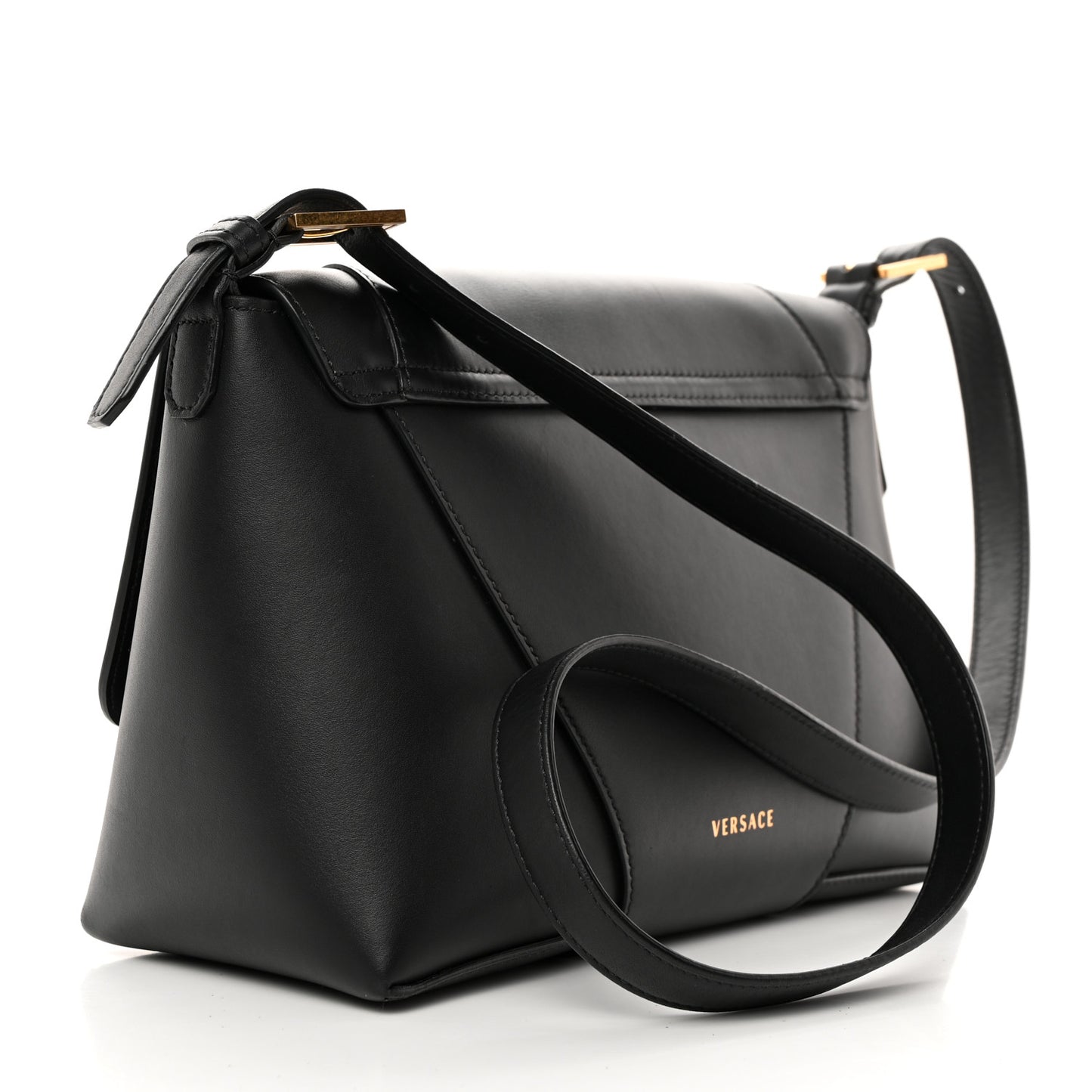 Vitello Barocco Virtus Shoulder Bag Black