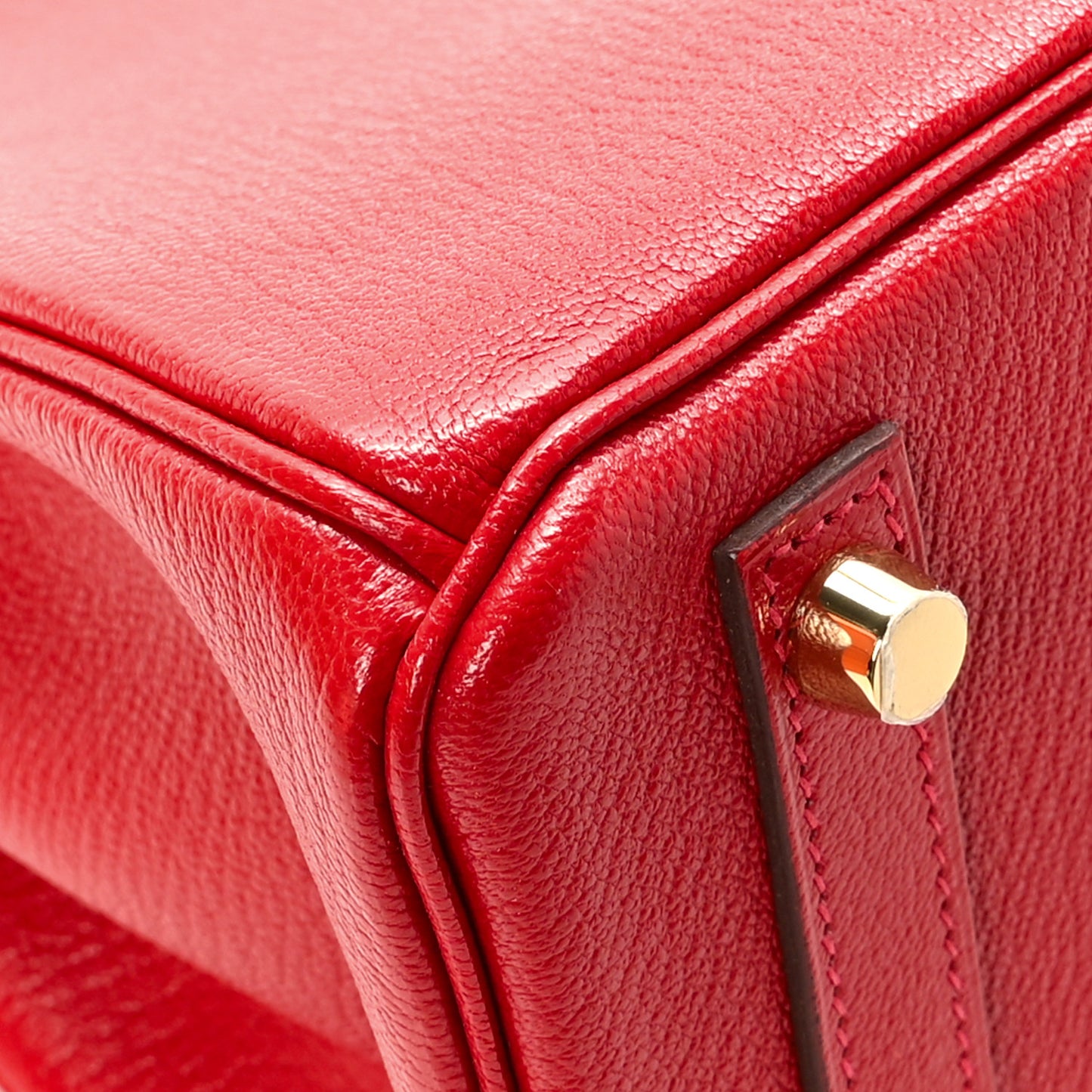 Chevre Mysore Horseshoe Birkin 25 Rouge Casaque Capucine