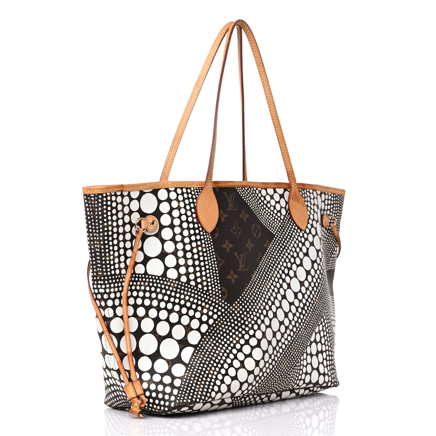 Monogram Kusama Waves Neverfull MM White