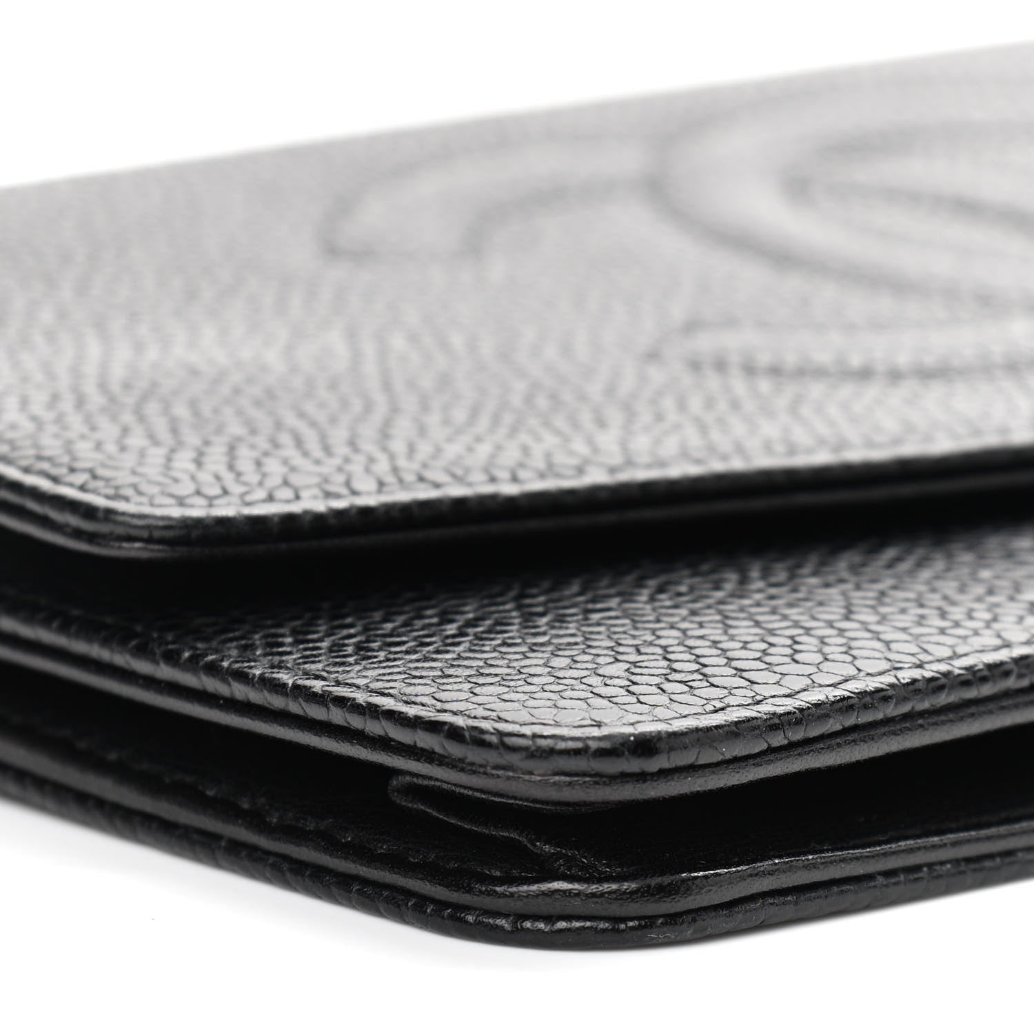 Chanel Caviar Timeless CC Wallet On Chain WOC Black 10 of 12