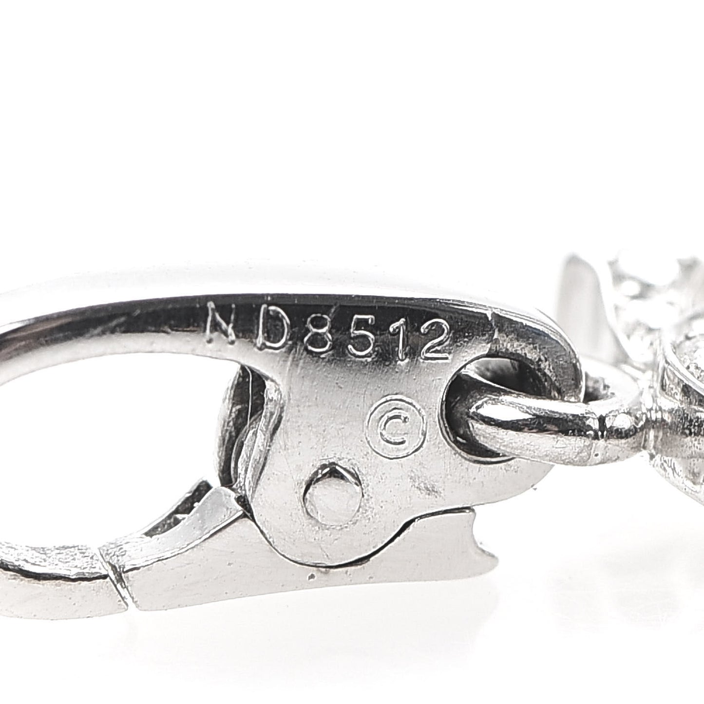18K White Gold Diamond Logo Charm