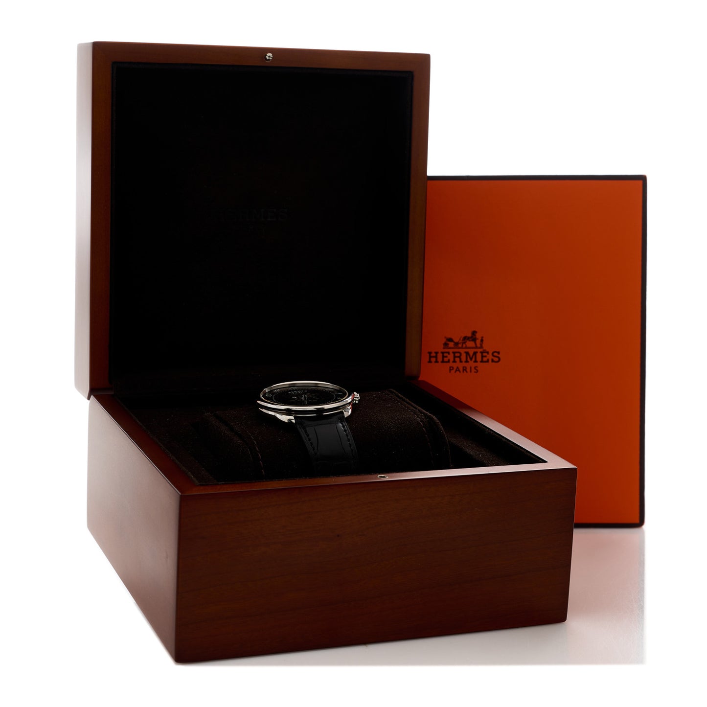 Stainless Steel Alligator 40mm Arceau Squelette Automatic Watch Noir