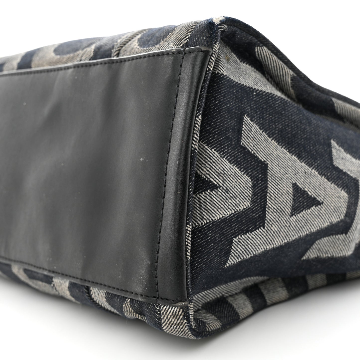 Denim Jacquard Medium The Monogram Tote Bag Denim Blue