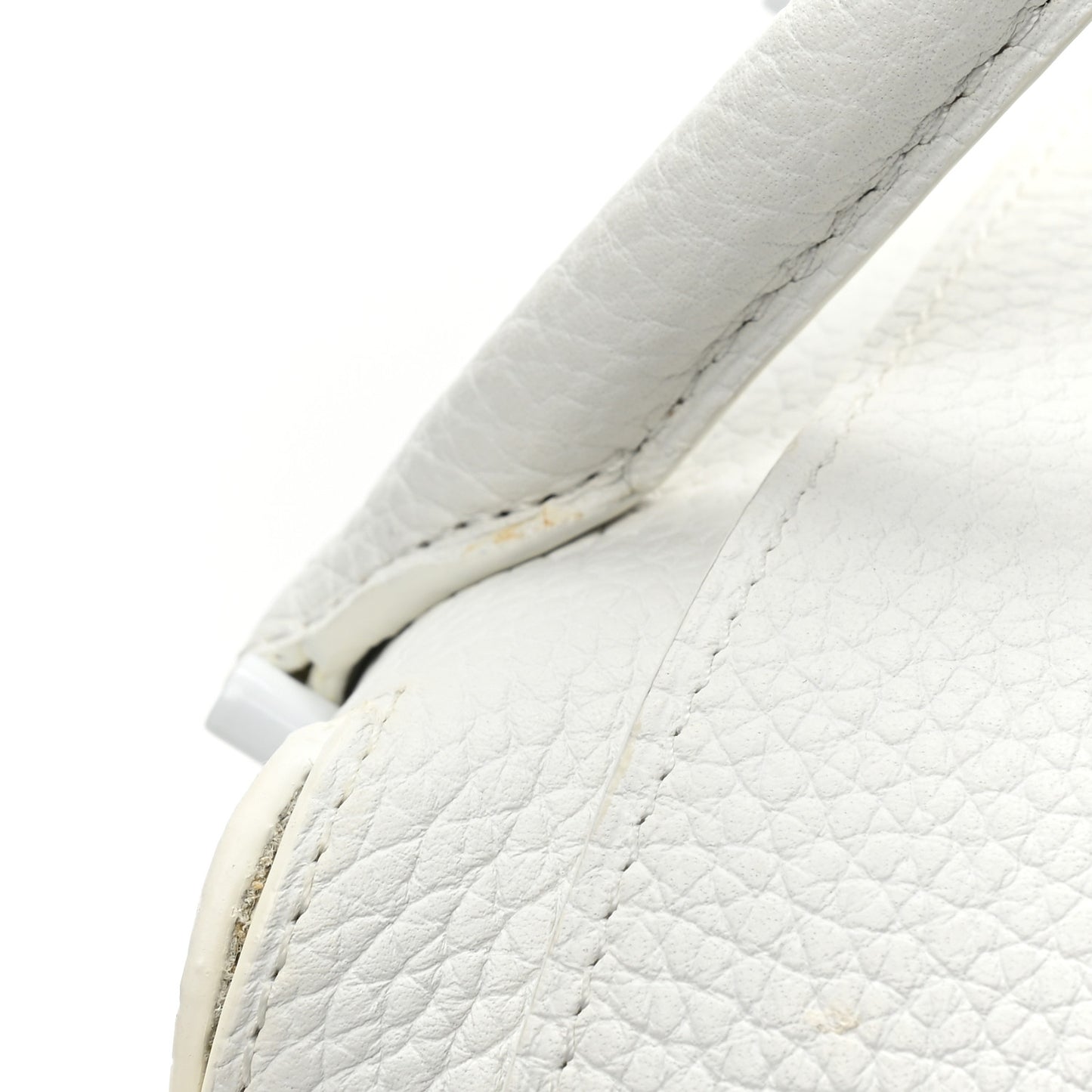 Taurillon Soft Embroidered Mini Cool Box Satchel White Multicolor