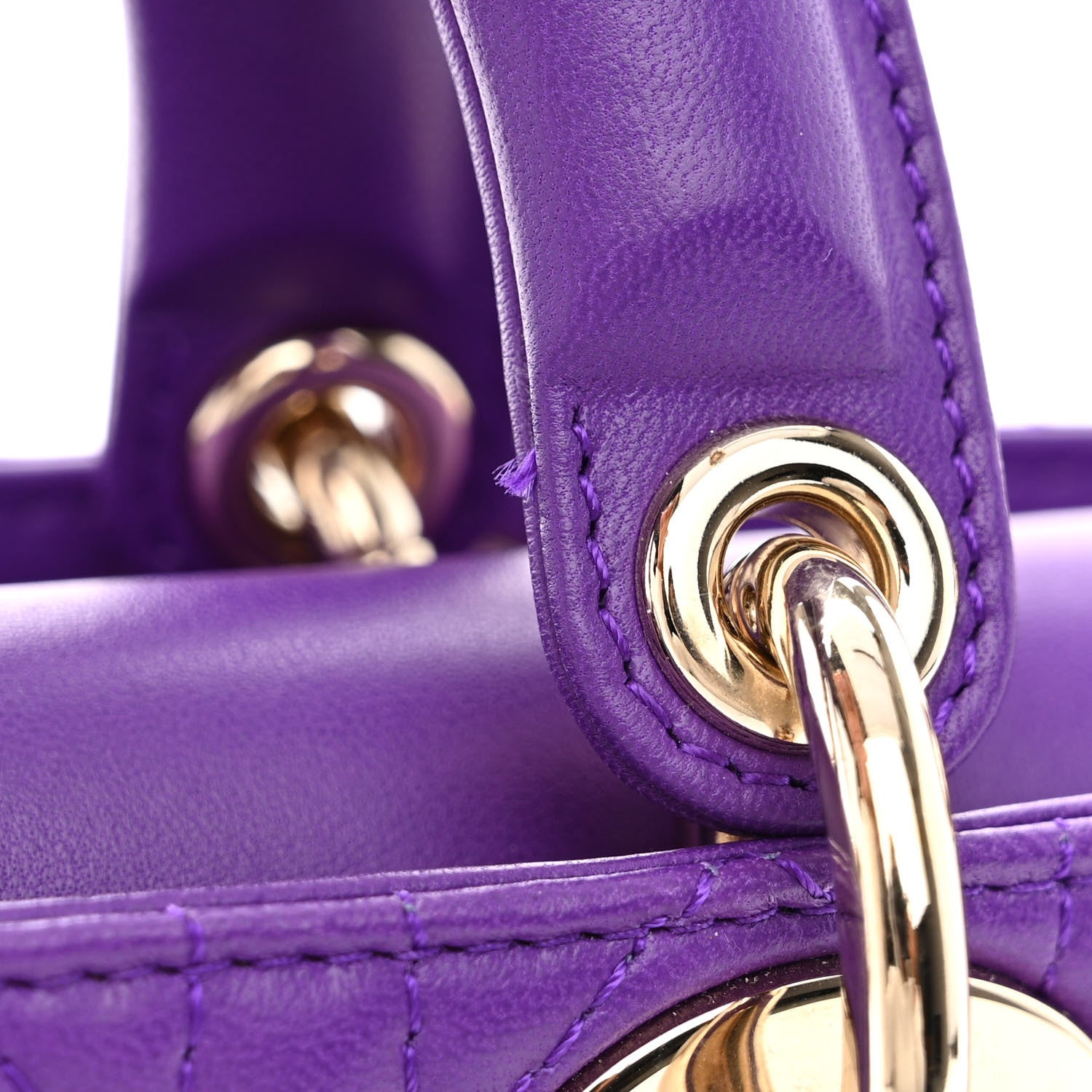 Christian Dior Lambskin Cannage Small Lady D-Joy Purple 11 of 11