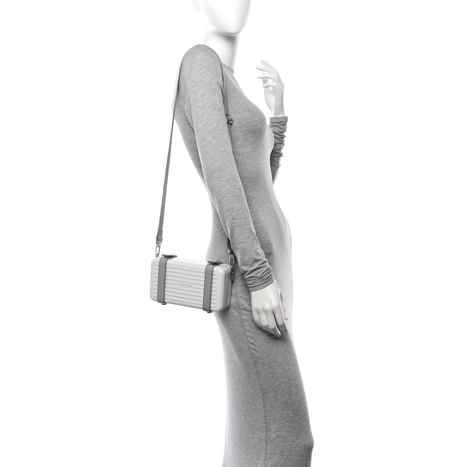 Rimowa Gloss Polycarbonate Personal Cross-Body Bag White Grey 2 of 17