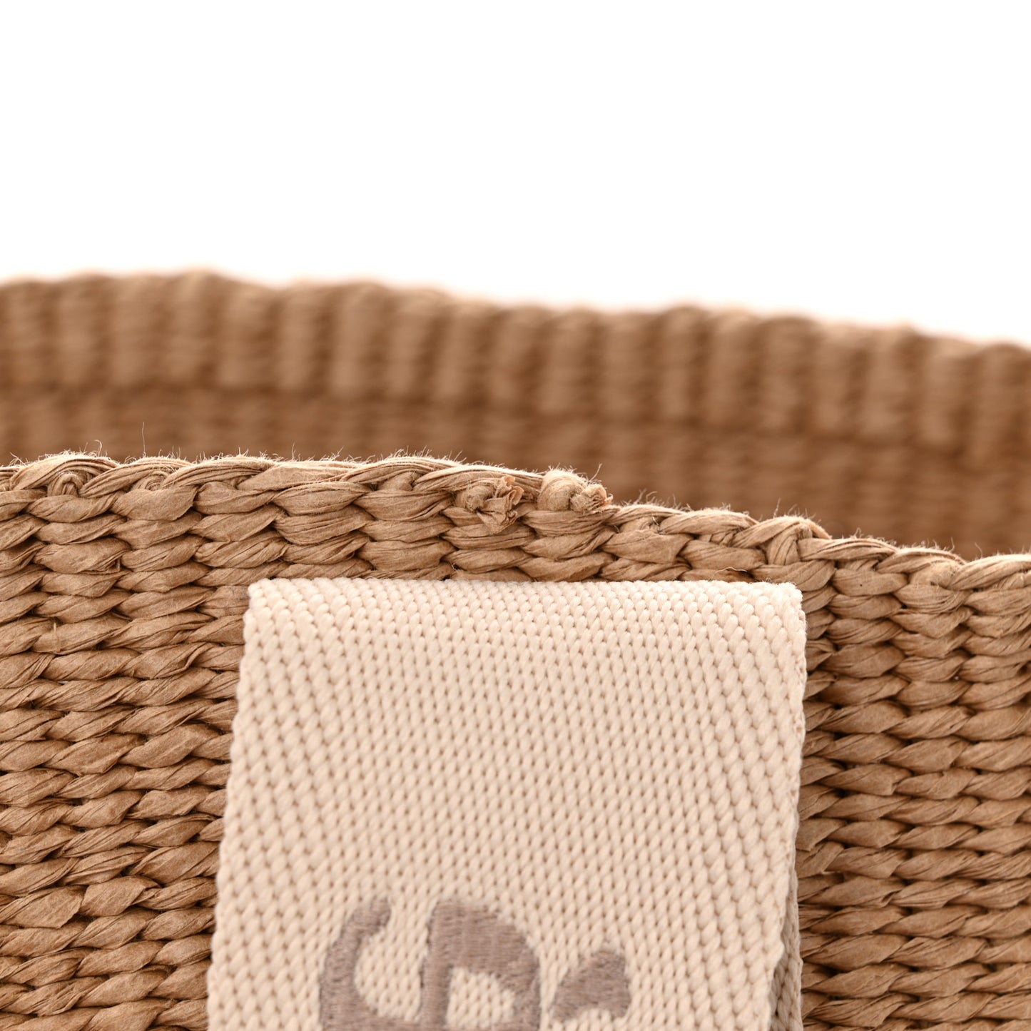 Raffia Large Woody Tote Wild Grey