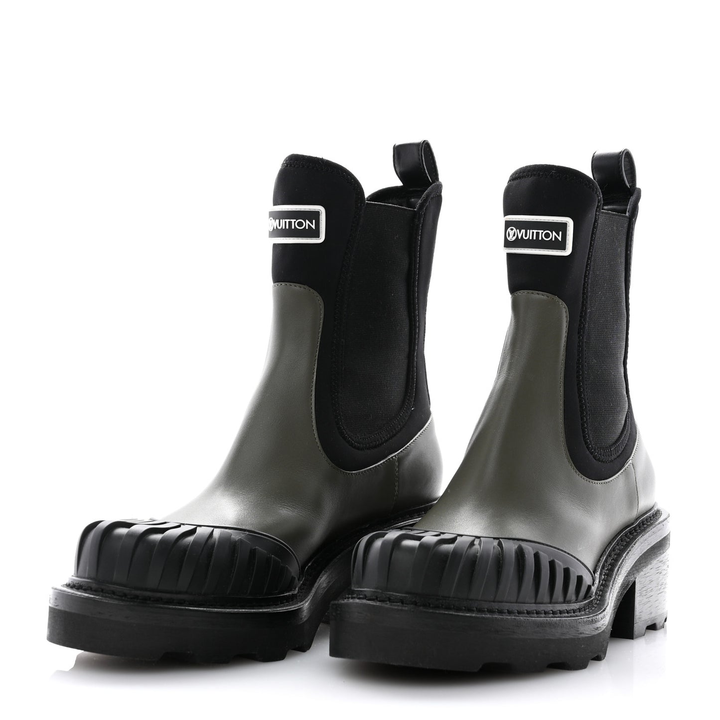 Calfskin Beaubourg Ankle Boots 38.5 Black Green