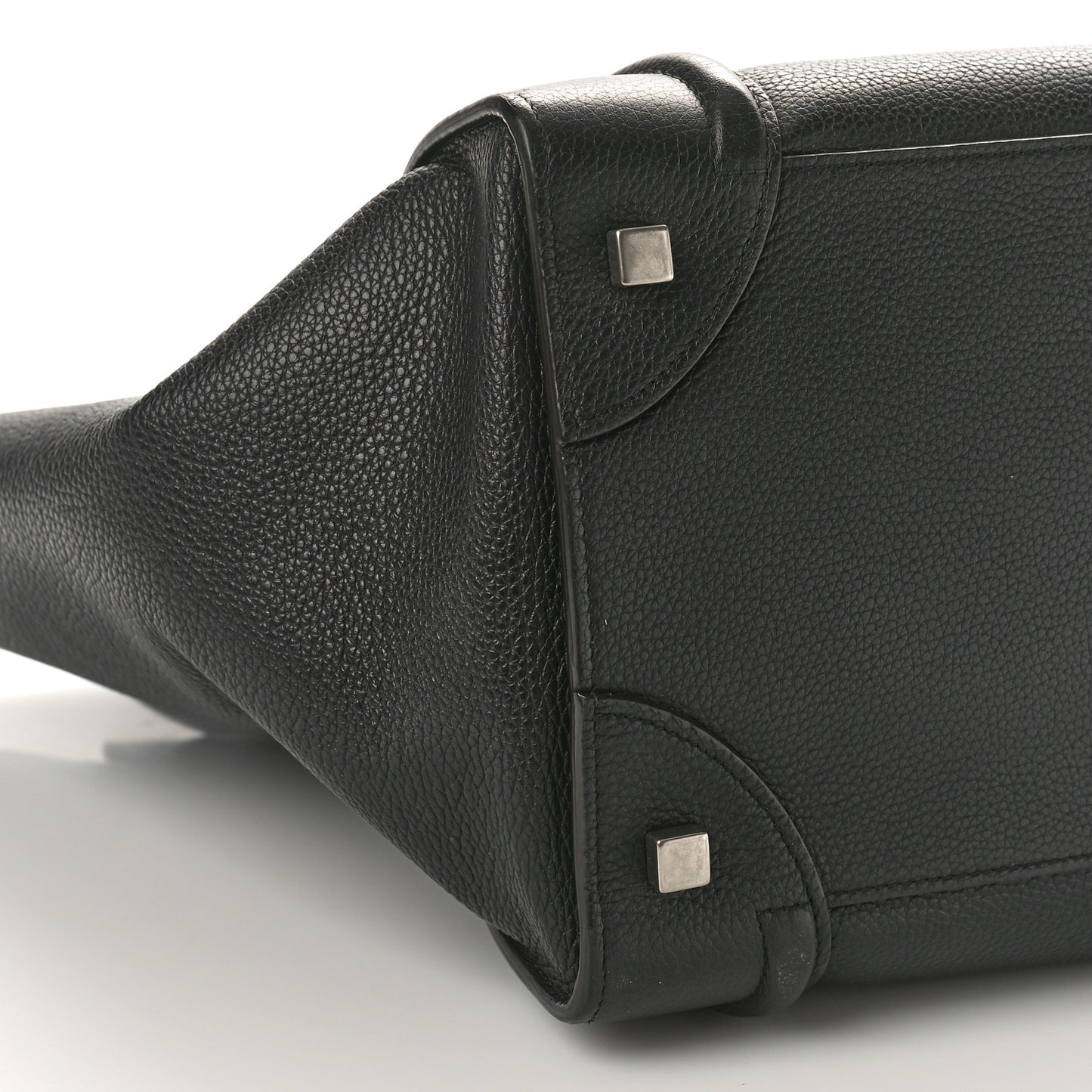 Drummed Calfskin Mini Luggage Black