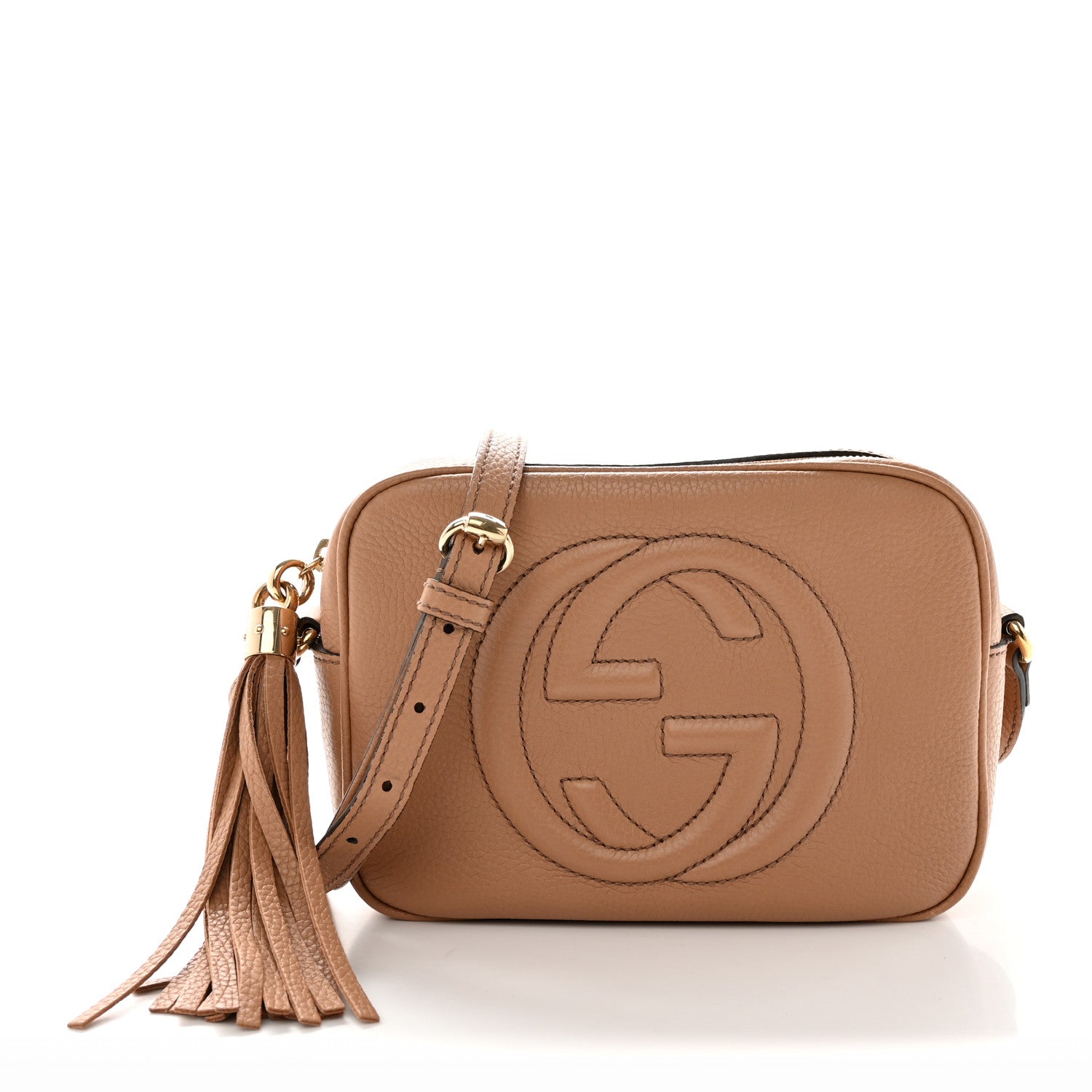 Gucci Pebbled Calfskin Small Soho Disco Bag Camelia 1 of 13