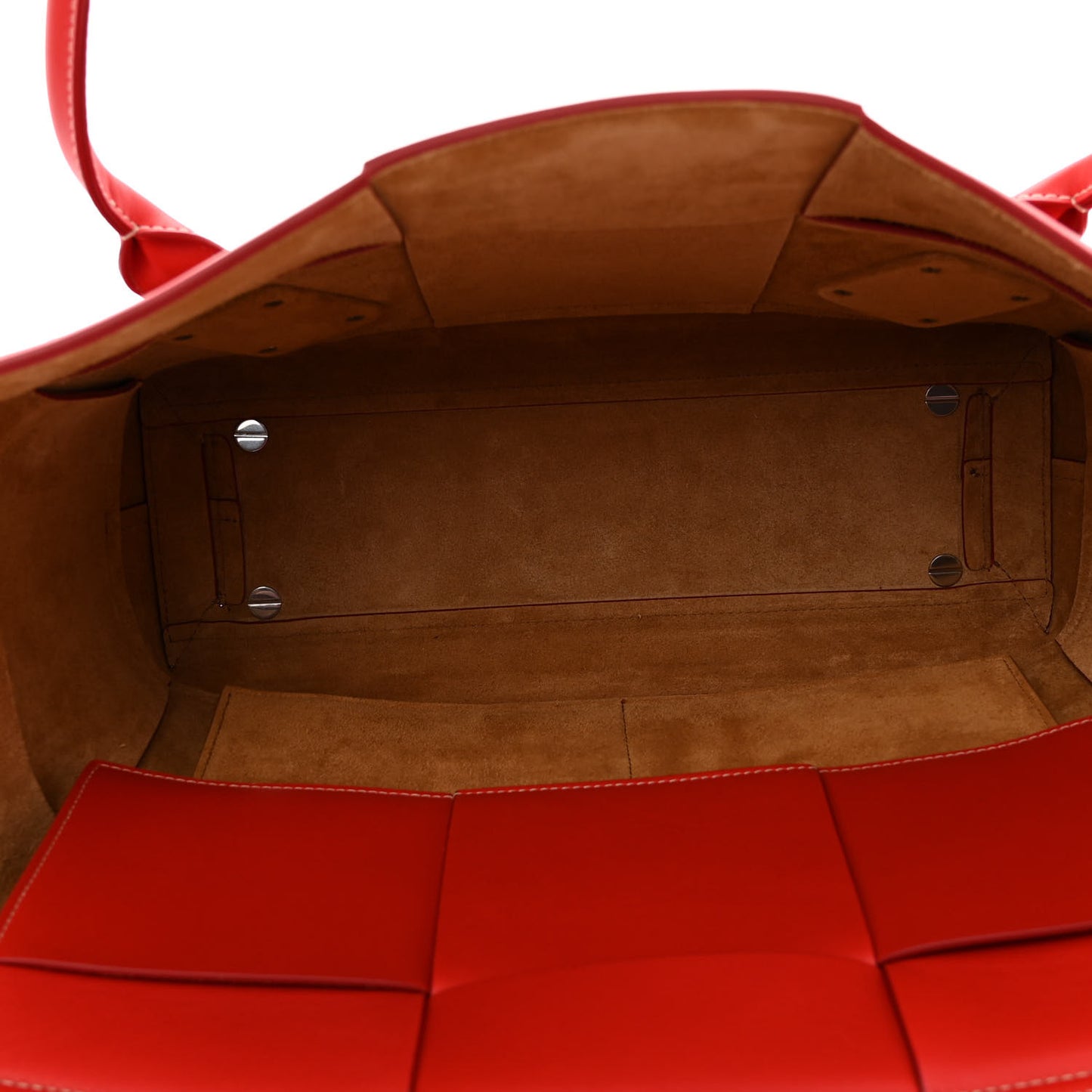 French Calfskin Maxi Intrecciato Medium Arco Red