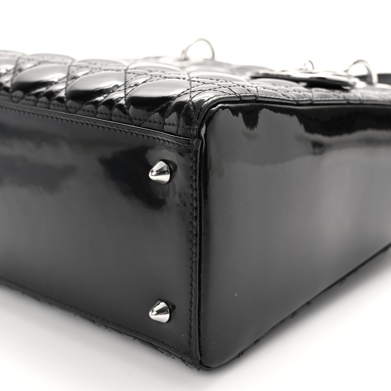 Christian Dior Patent Cannage Medium Lady Dior Black 9 of 9