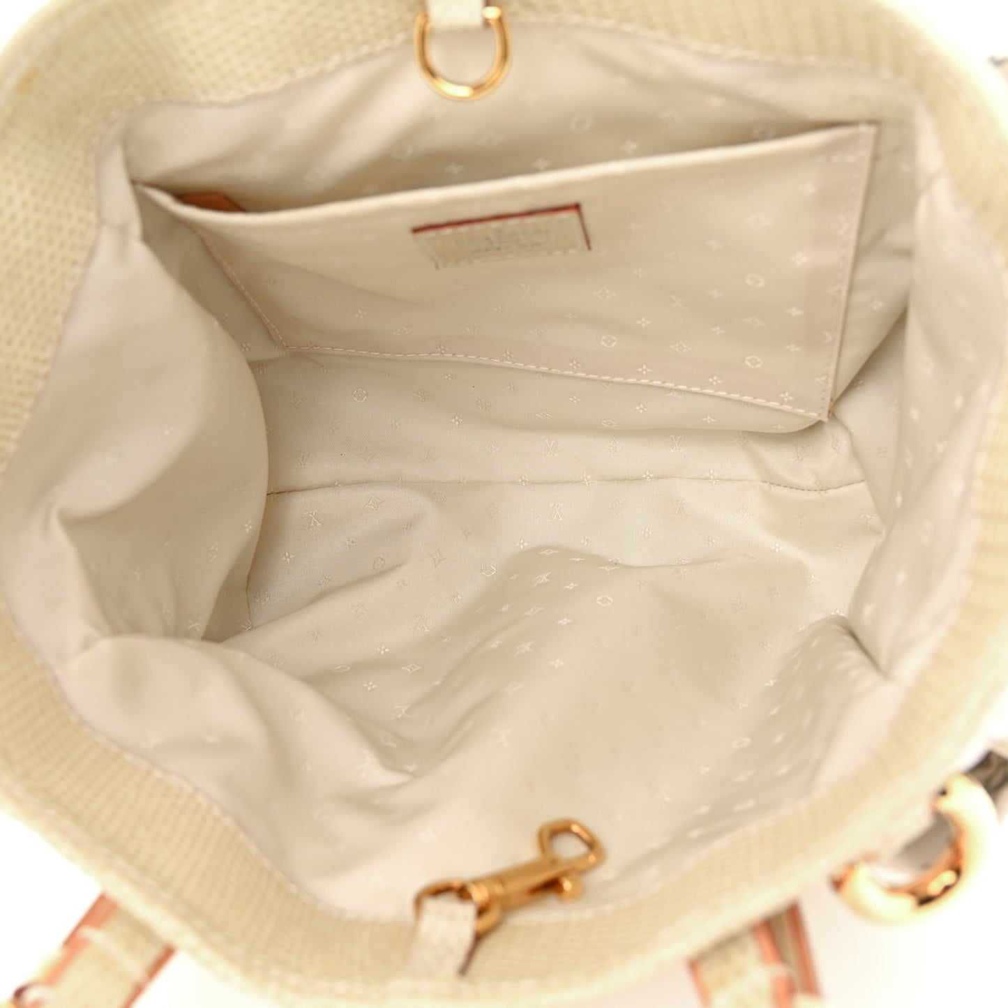 Glitter Monogram Cabas GM White
