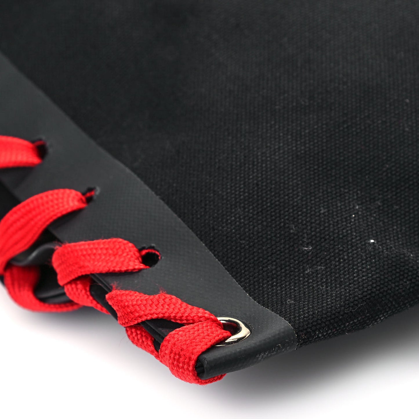 Braided Canvas Cabalace Shopper Tote Black