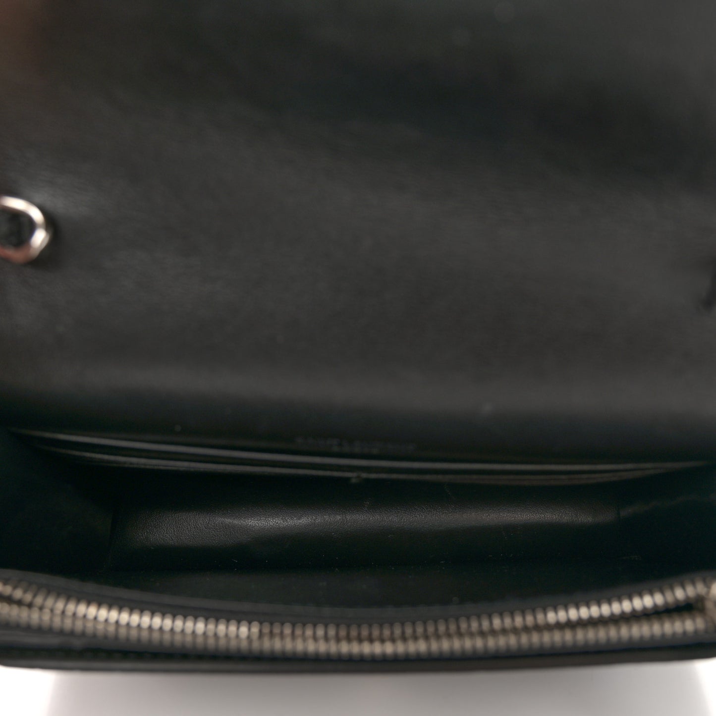 Calfskin Crocodile Embossed Monogram Sunset Chain Wallet Black