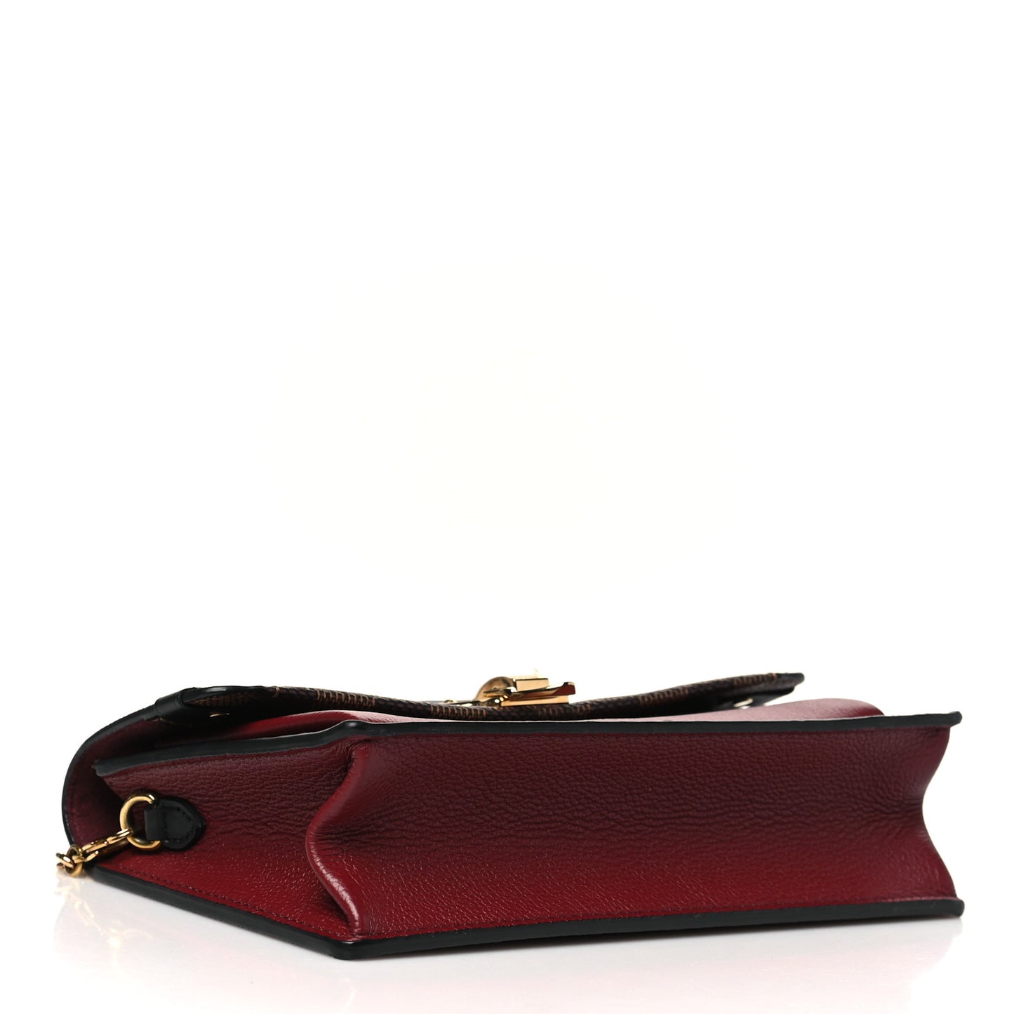 Damier Ebene Vavin Chain Wallet Bordeaux