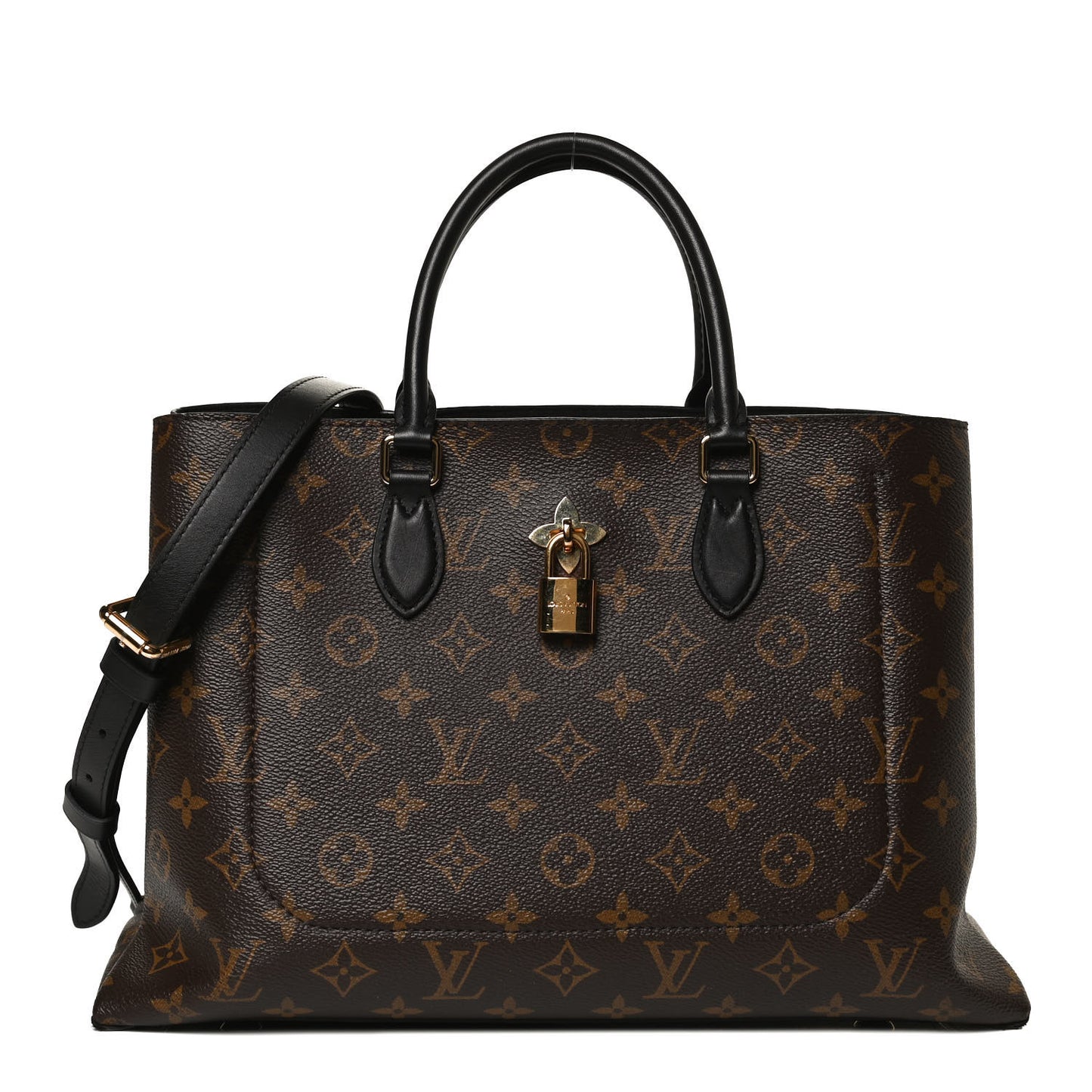 Monogram Flower Tote Black