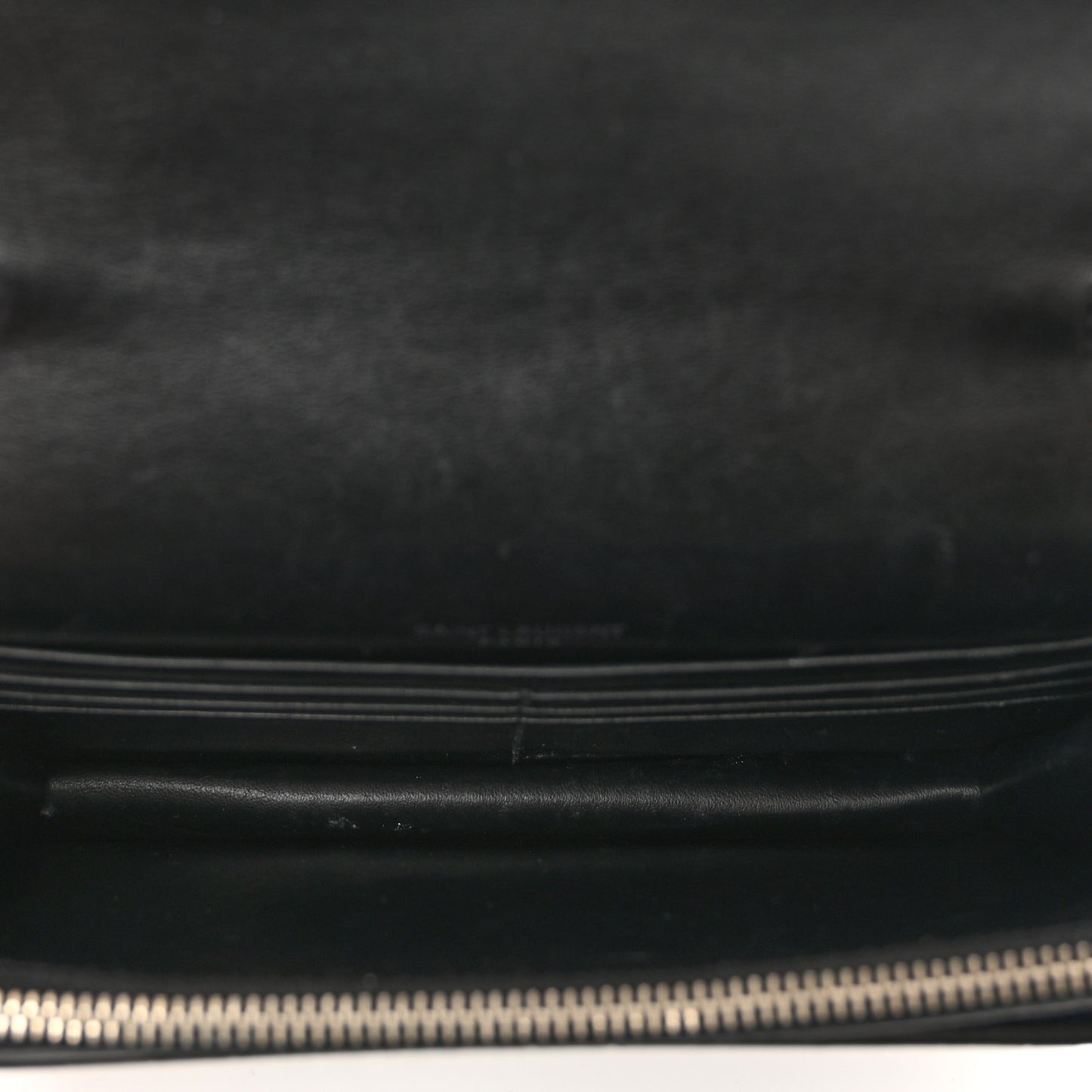 Calfskin Crocodile Embossed Monogram Sunset Top Handle Chain Wallet Black