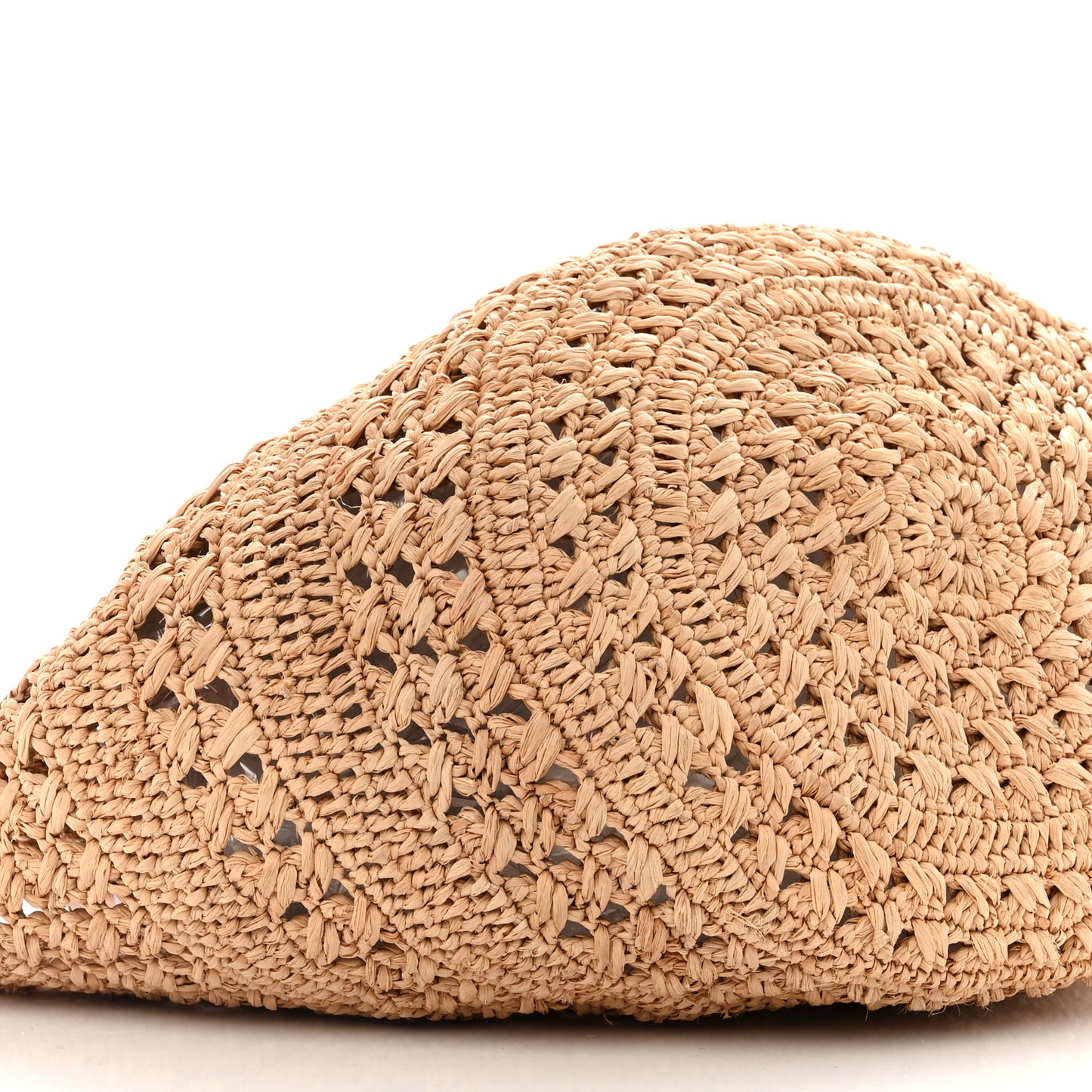Raffia Calfskin Small Panier Tote Naturel