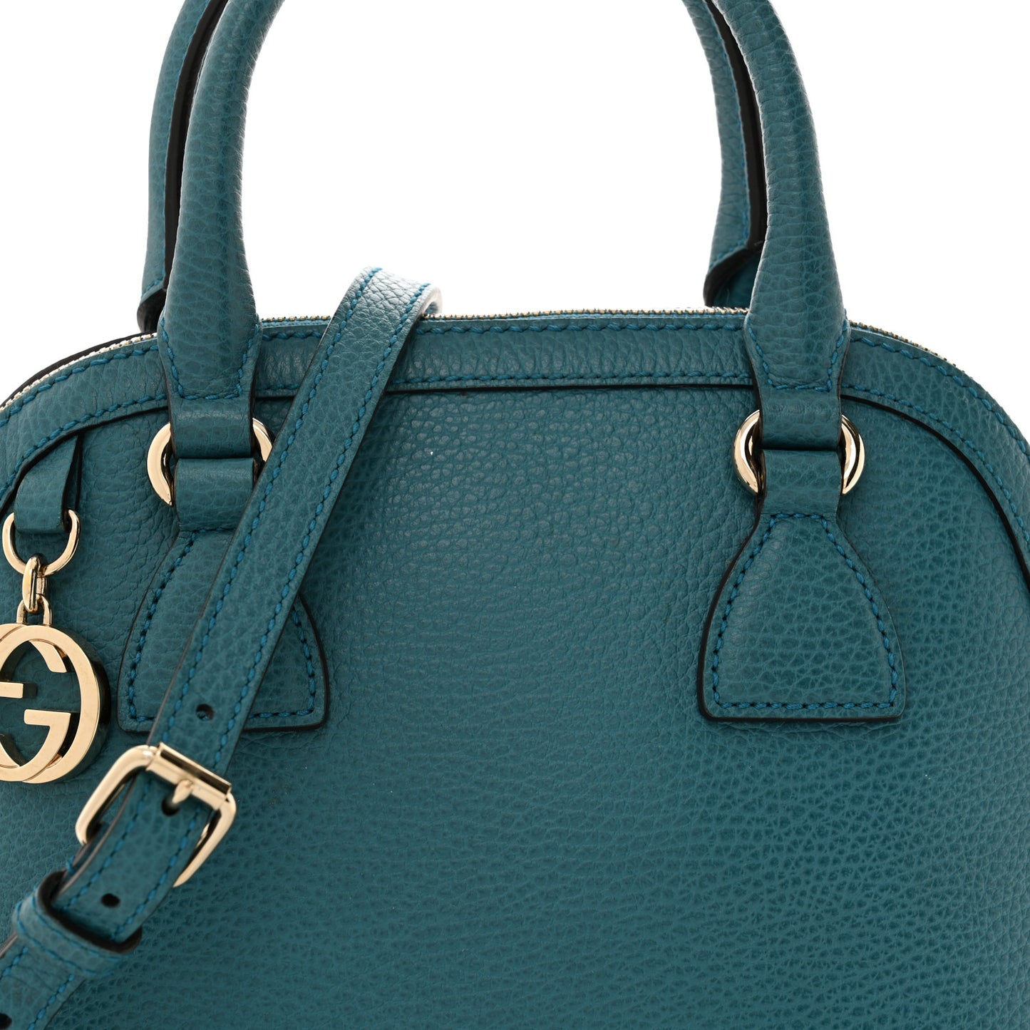 Dollar Calfskin Small GG Charm Dome Bag Cobalt