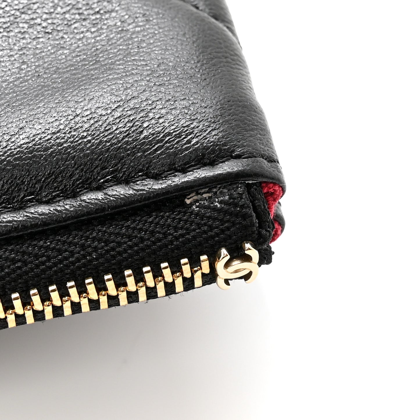 Lambskin Quilted Large Chanel 19 Cosmetic Case Black