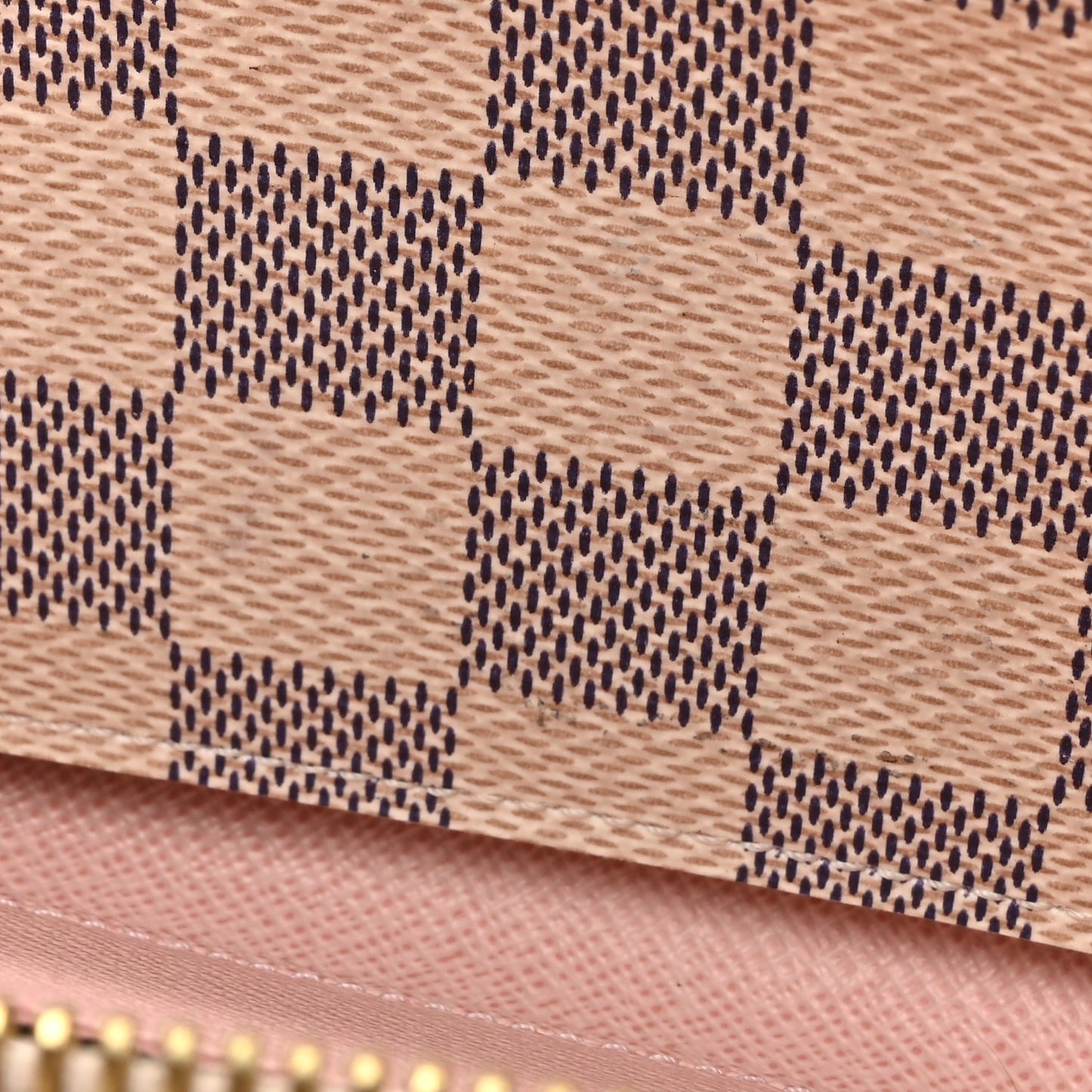 Damier Azur Clemence Wallet Rose Ballerine