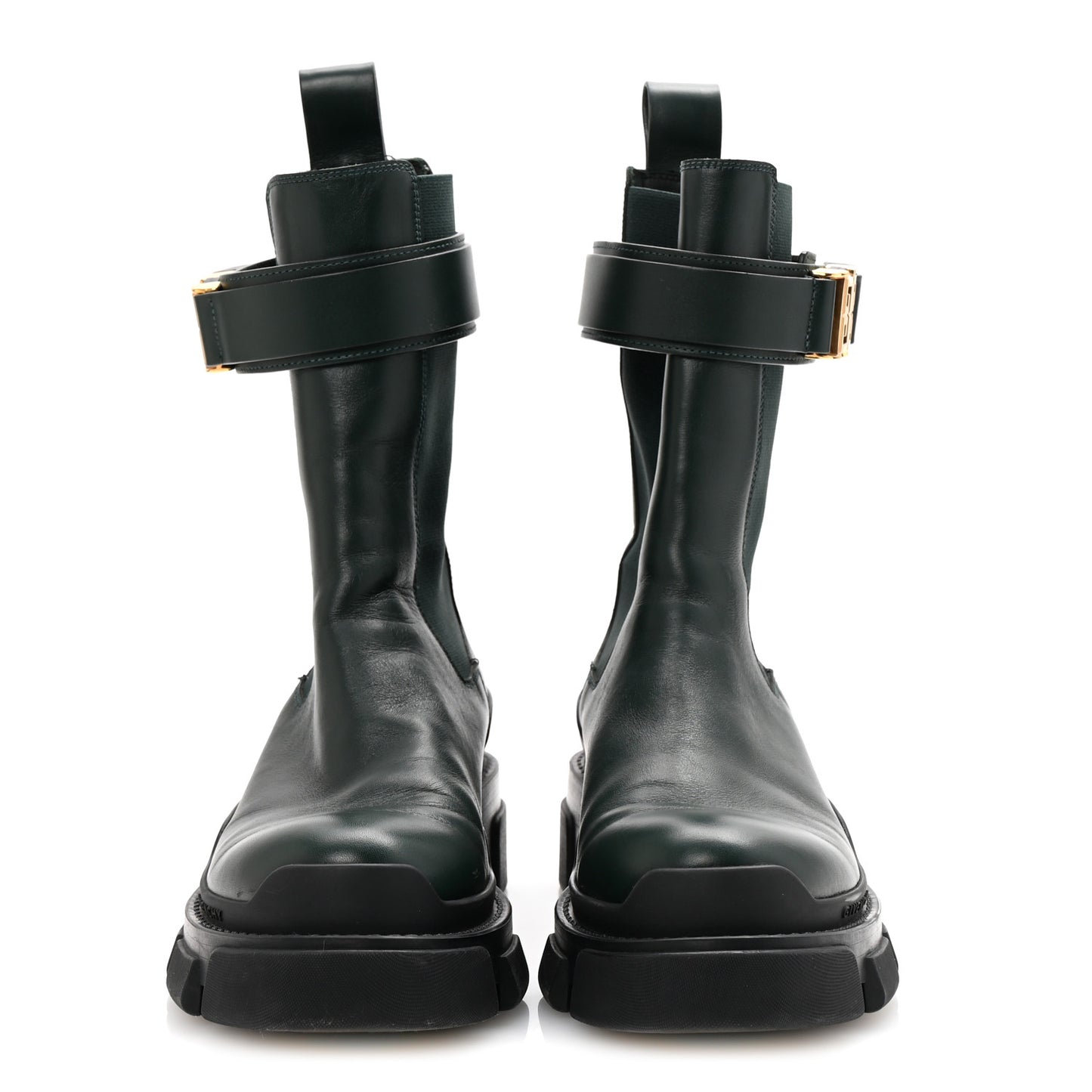 Calfskin 4G Terra Ankle Boots 37 Green Black