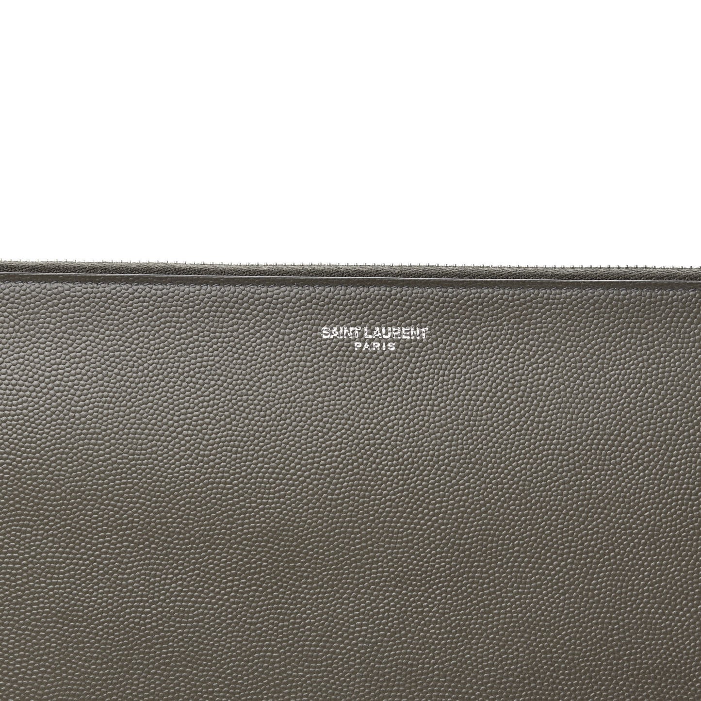 Matte Grain De Poudre Zipped Document Holder Pebble