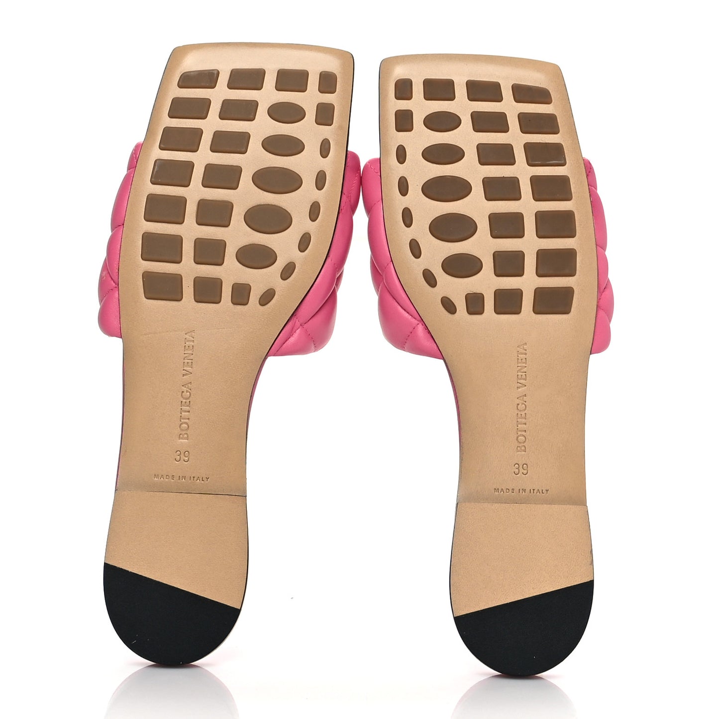 Nappa Matelasse Padded Flat Sandals 39 Azalea