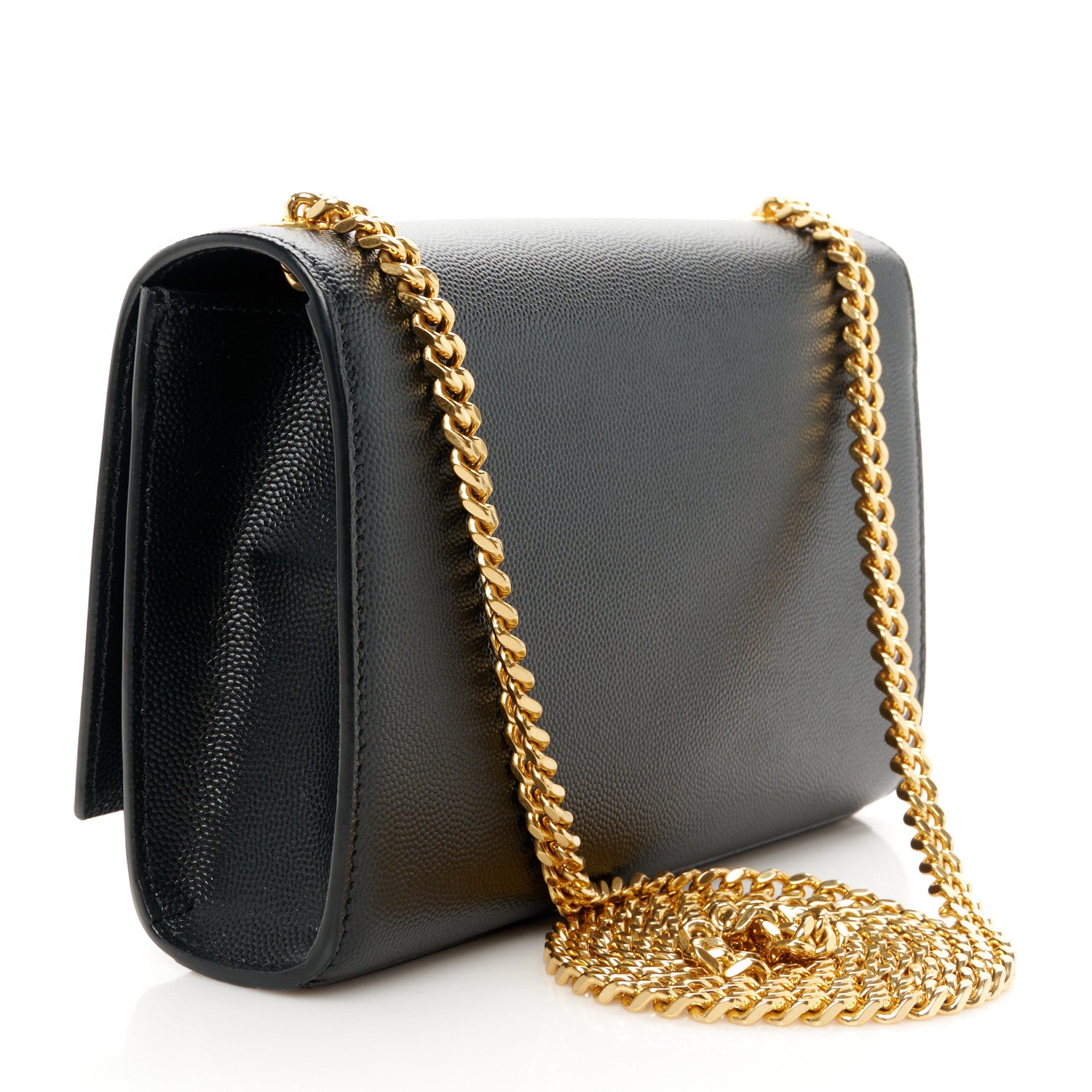 Saint Laurent Grain De Poudre Small Monogram Kate Satchel Black 3 of 11