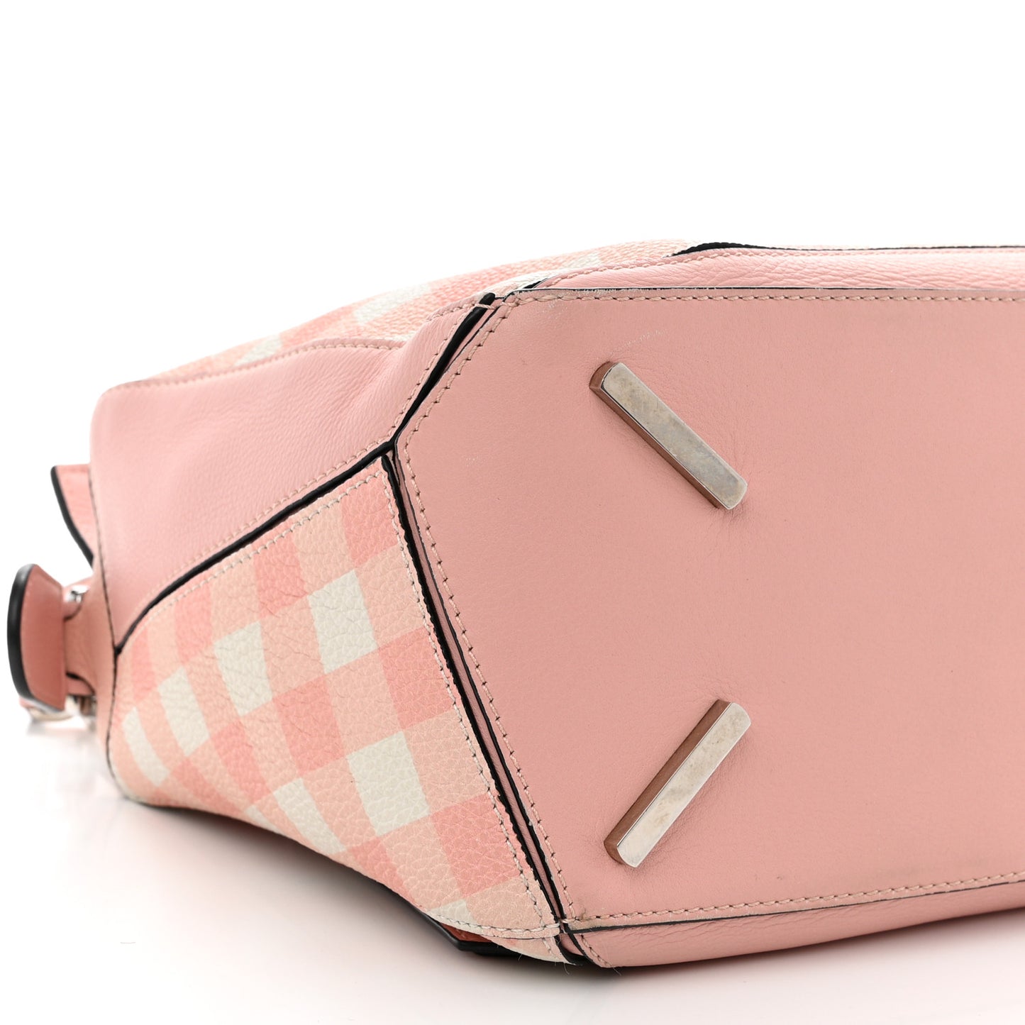 Calfskin Gingham Puzzle Bag Salom