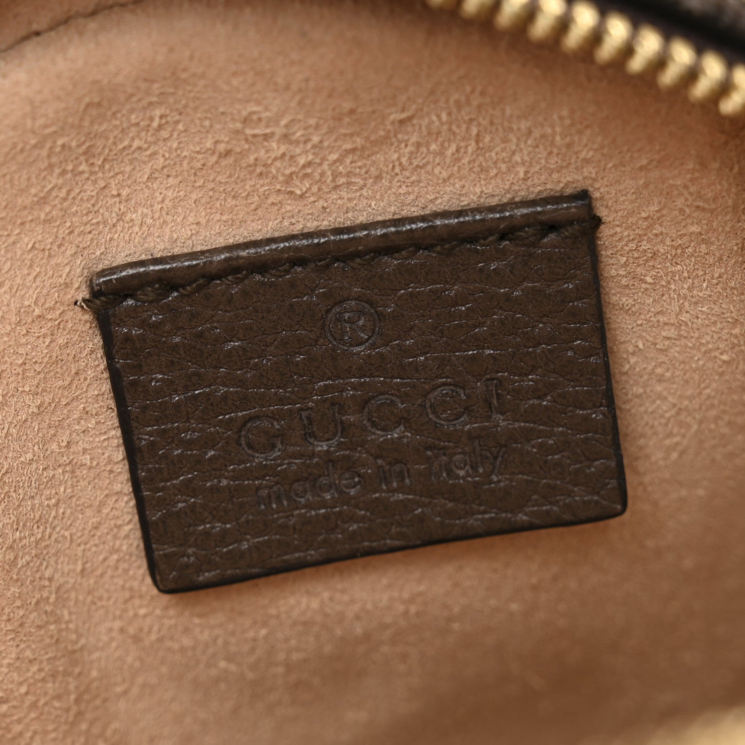 Gucci GG Supreme Monogram Web Mini Ophidia Round Shoulder Bag Brown 6 of 12