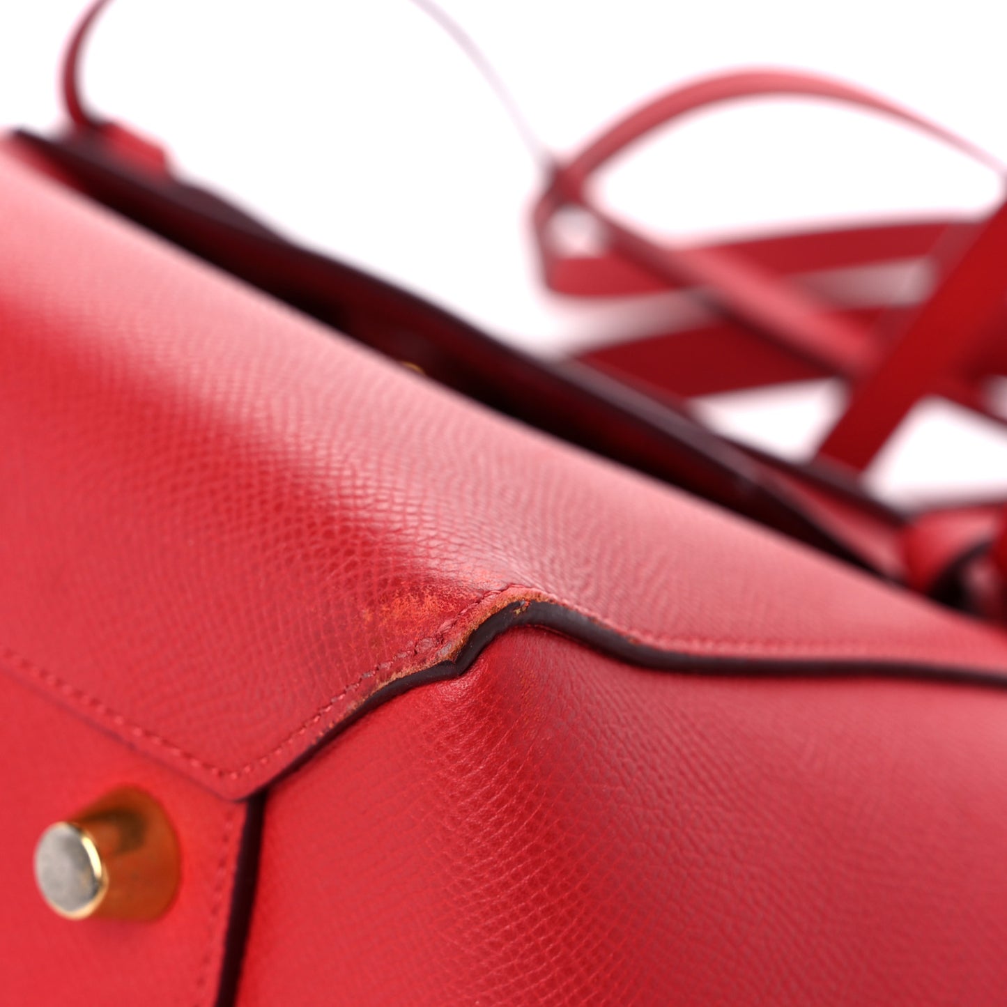 Grained Calfskin Mini Belt Bag Coquelicot