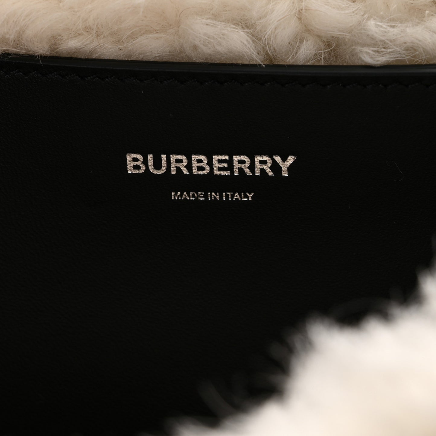 Coated Canvas Shearling Horseferry Print Small Lola Bag Black