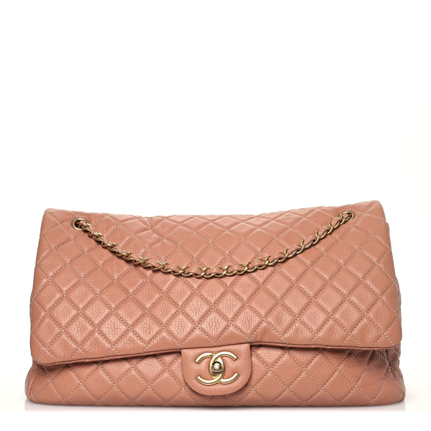 Chanel Calfskin Quilted XXL Travel Flap Bag Camel 1 of 13